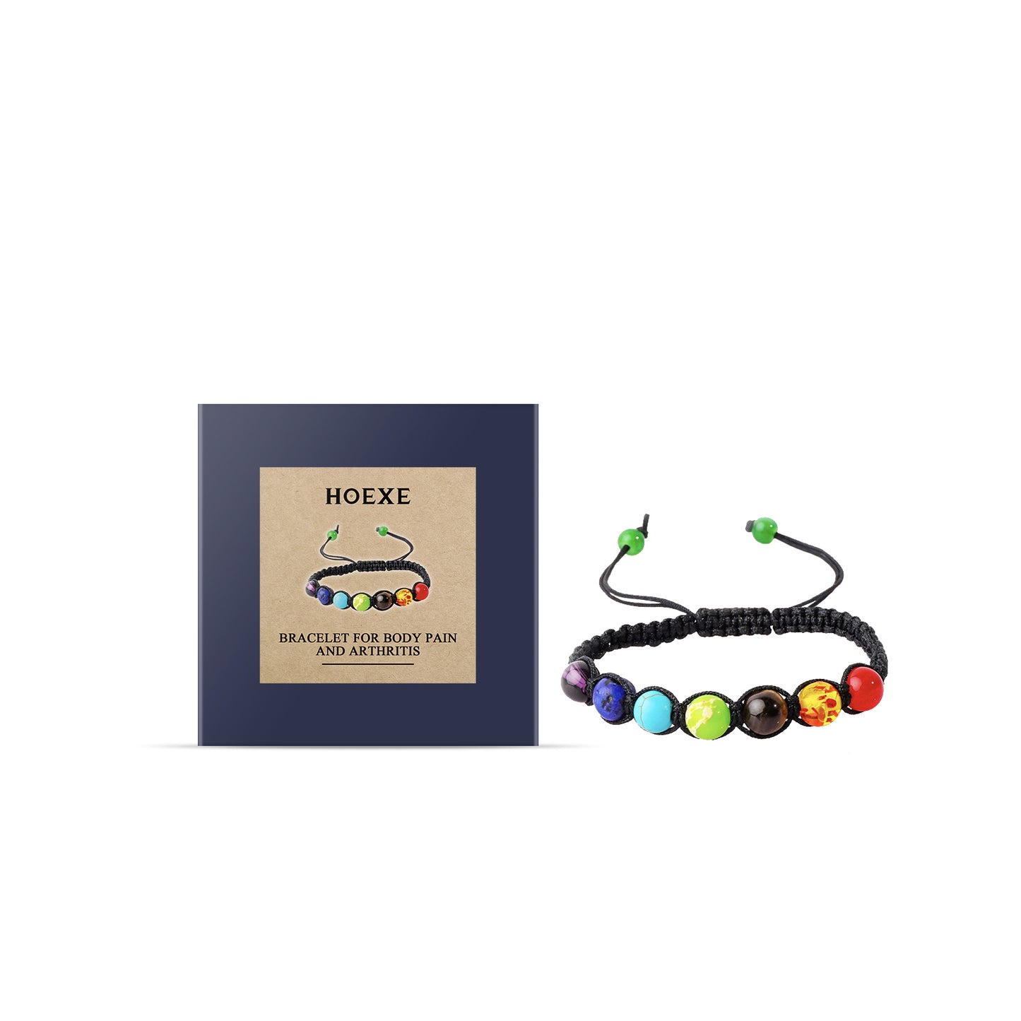 Hoexe Bracelet Simple Jewelry with Glass Bead Wheel Yoga Portable Accessories Beaded Bracelet