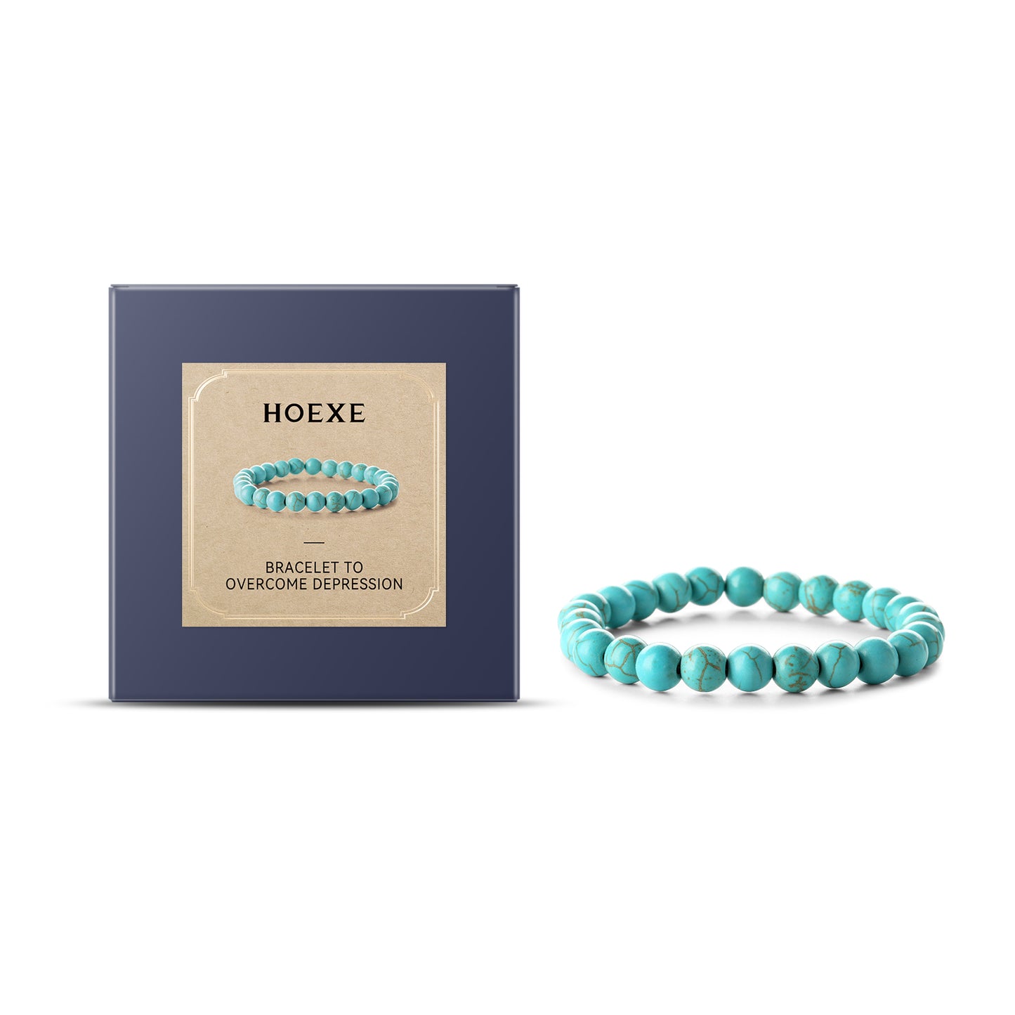 Hoexe blue turquoise bracelet personalized simple elegant versatile fashion accessories hand decoration portable bracelet