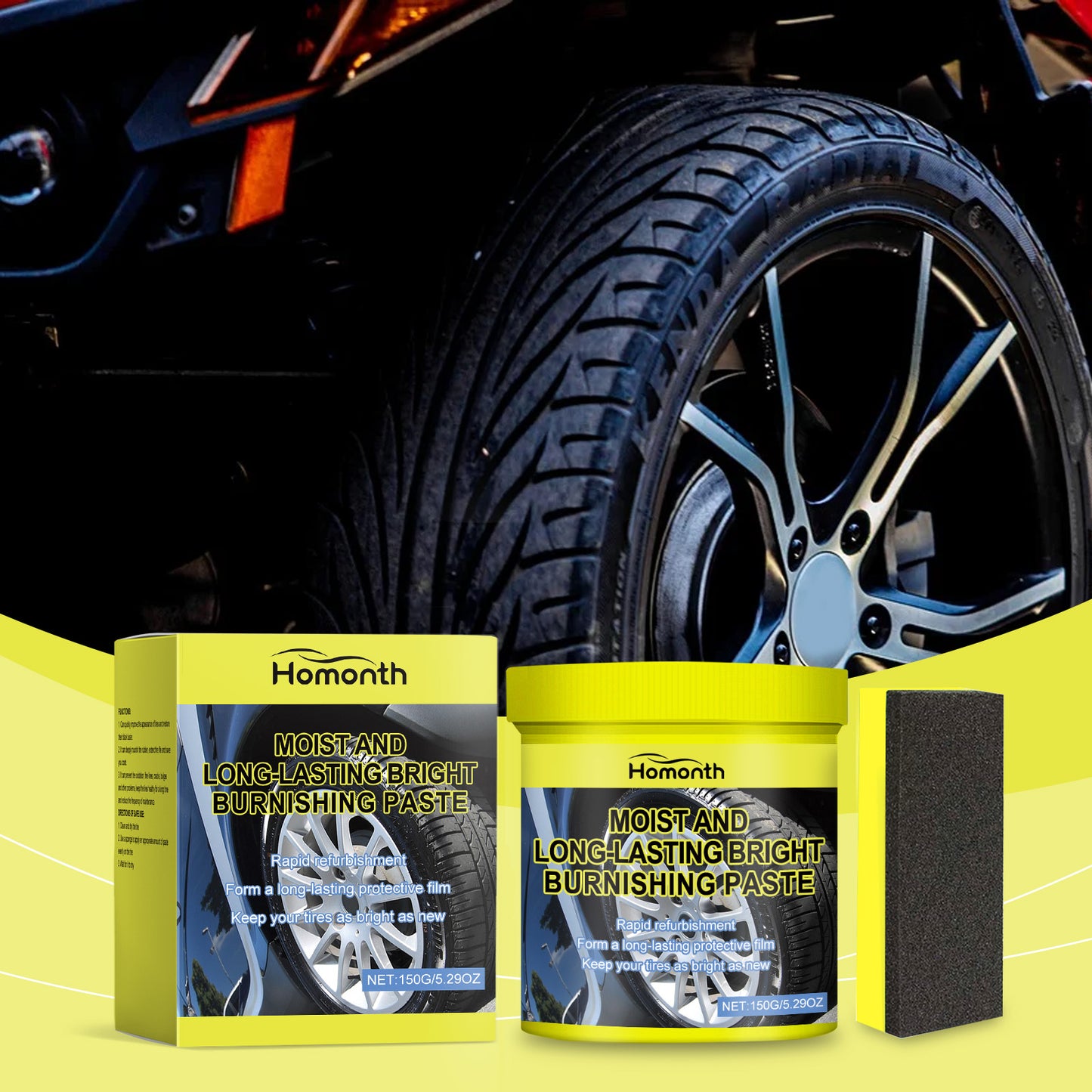Homonth tire maintenance coating paste tire coating decontamination brightening car maintenance retreaded tire paste