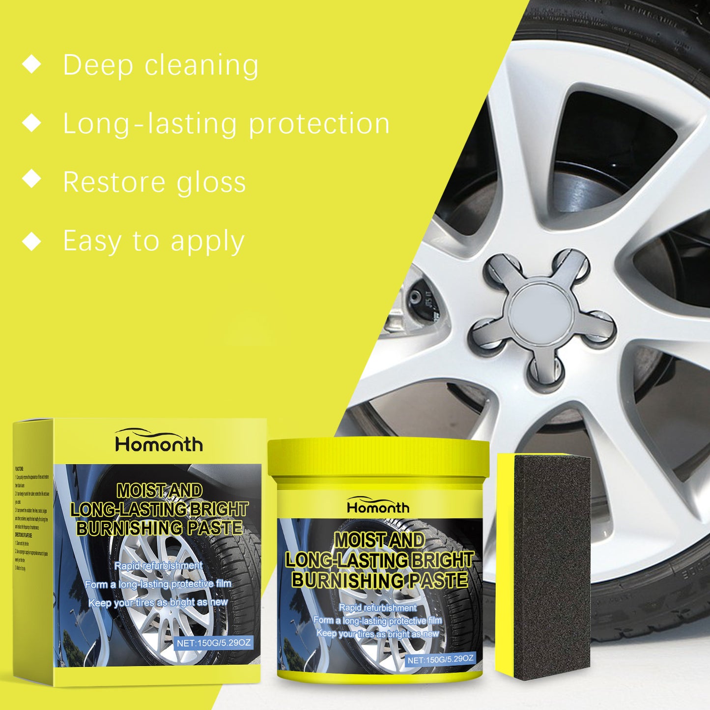 Homonth tire maintenance coating paste tire coating decontamination brightening car maintenance retreaded tire paste