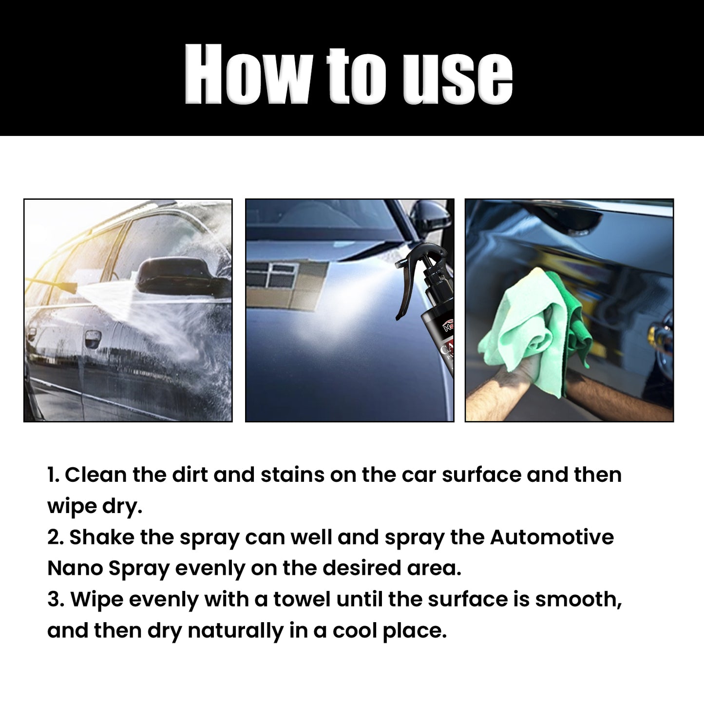 Homonth automobile nano-spray curing paint surface decontamination and brightening automobile coating coating spray universal for all vehicles