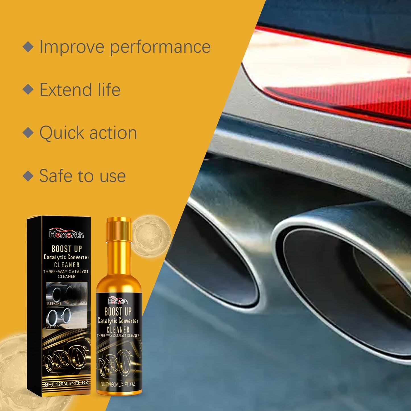 Homonth car catalytic cleaning agent car engine interior disassembly-free cleaning exhaust gas carbon removal cleaning agent