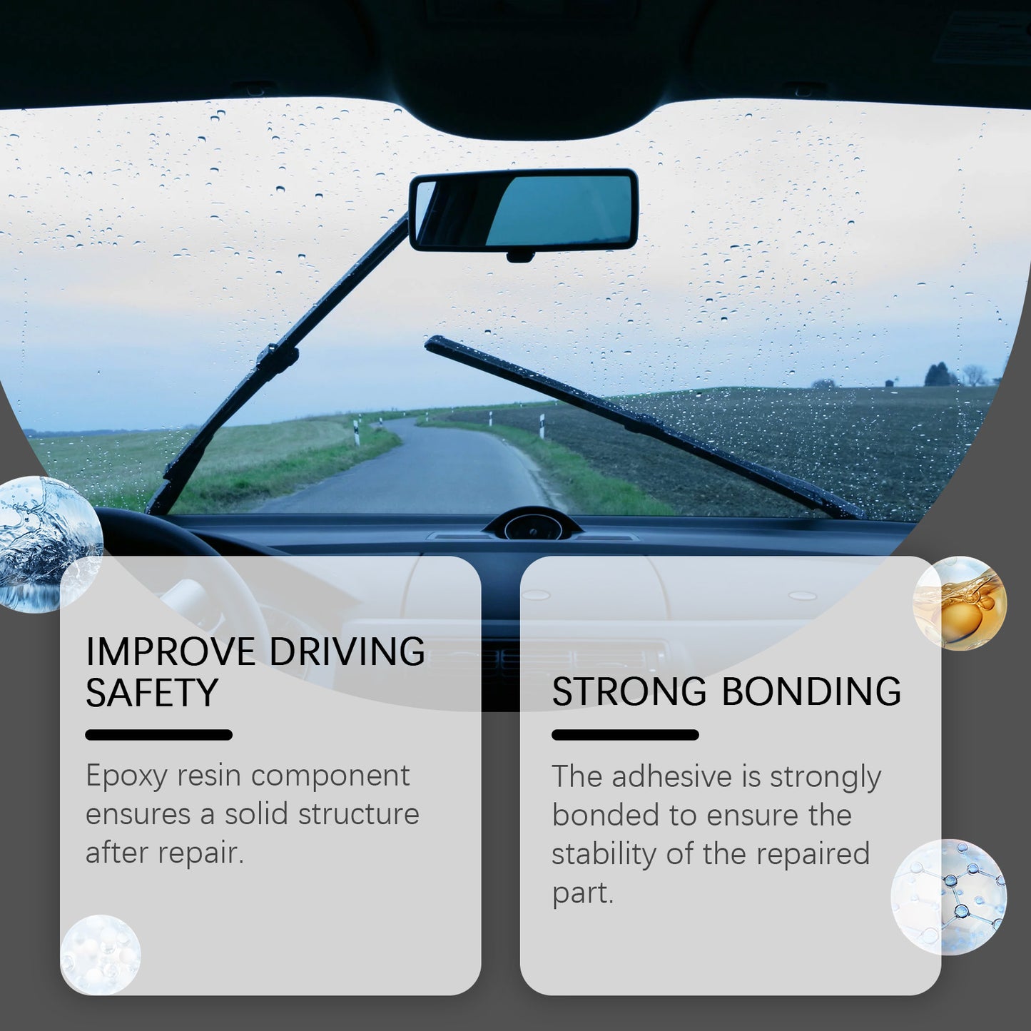 Homonth car windshield crack care solution car glass care tool crack glass adhesive
