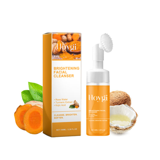 Hoygi Turmeric Facial Cleanser Deep Cleansing Facial Skin Fades Acne Mark Pockmarks Moisturizing Whitening Skin