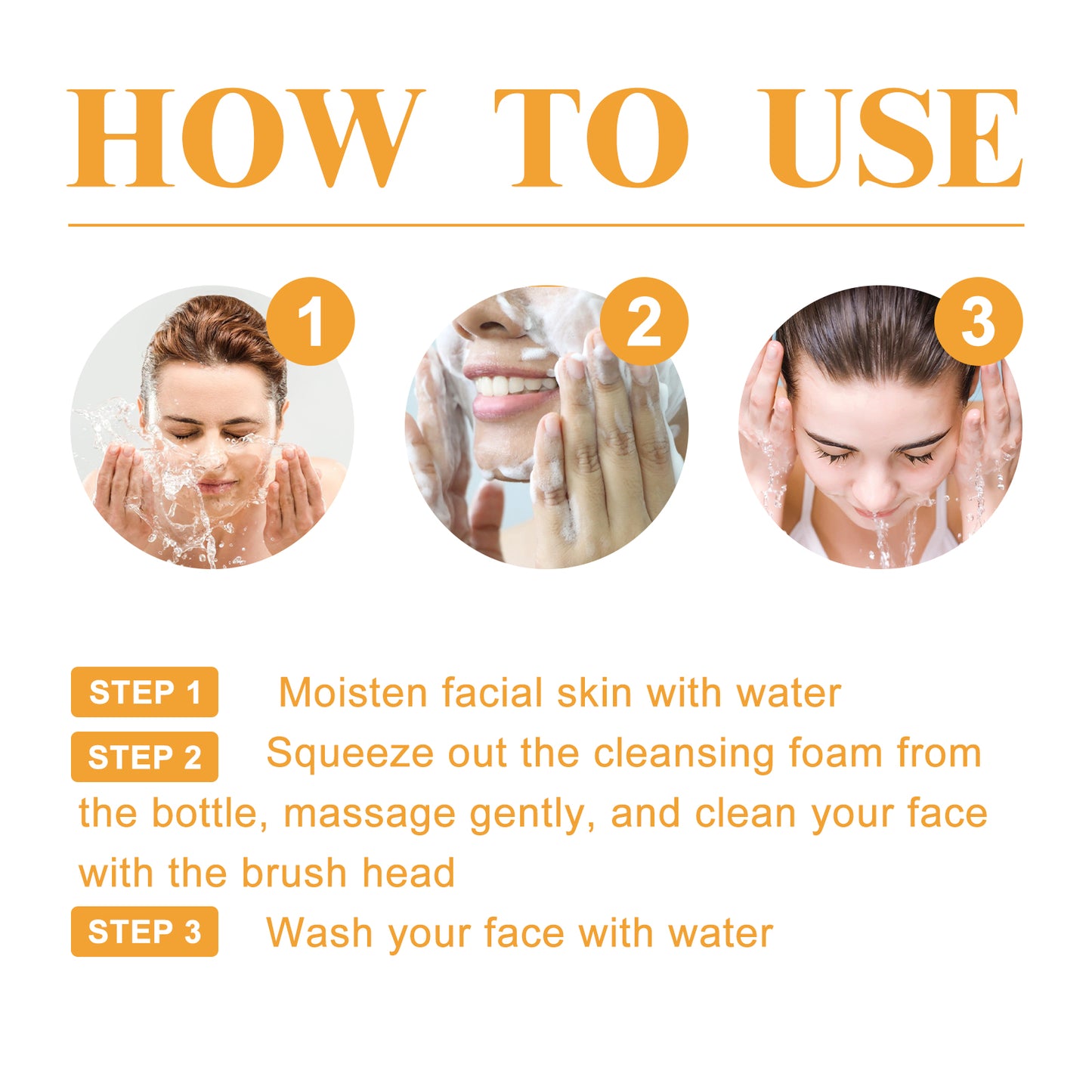 Hoygi Turmeric Facial Cleanser Deep Cleansing Facial Skin Fades Acne Mark Pockmarks Moisturizing Whitening Skin