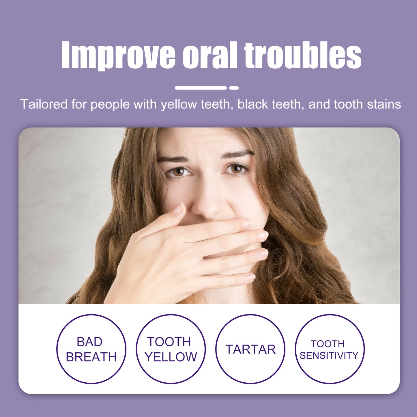 Jaysuing V34 Purple Toothpaste Cleaning Bad Mouth Tooth Stains Whitening Tooth Care Toothpaste