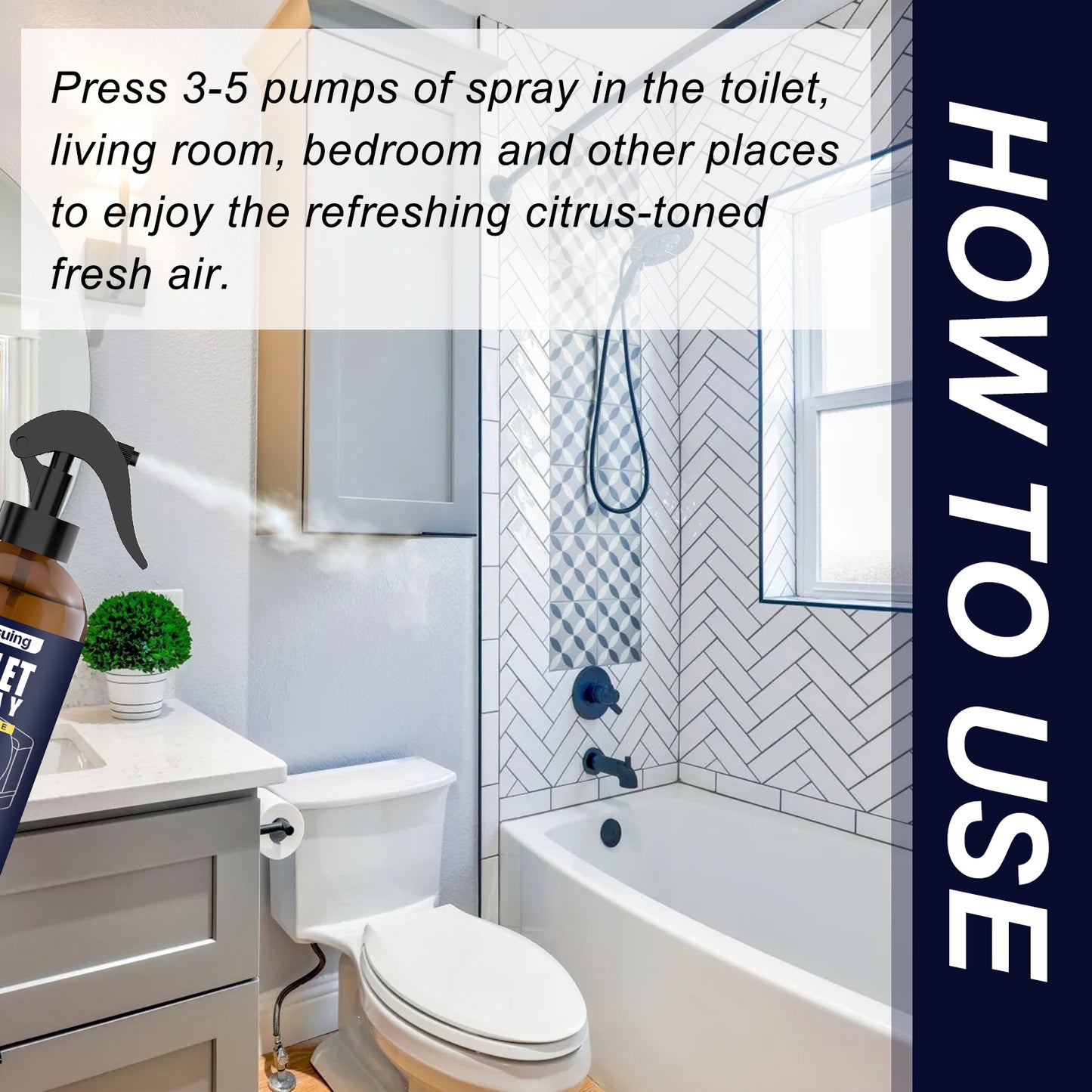 Jaysuing Bathroom Refreshener Spray Lasting Fragrance Household Toilet Deodorant Air Fragrance Spray