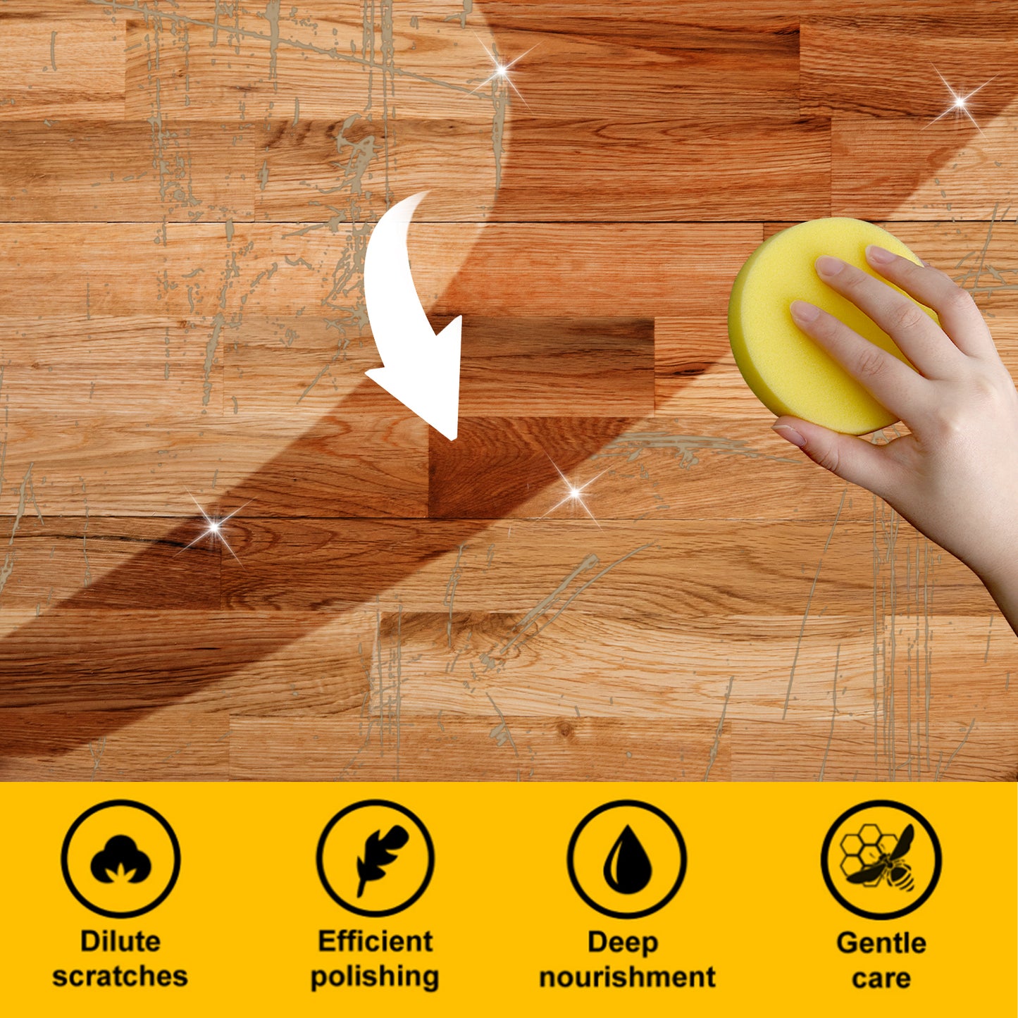 Jakehoe Floor Cleaner Household Wooden Floor Protection Cleaning Wax Decontamination Dust Brightening Gasing