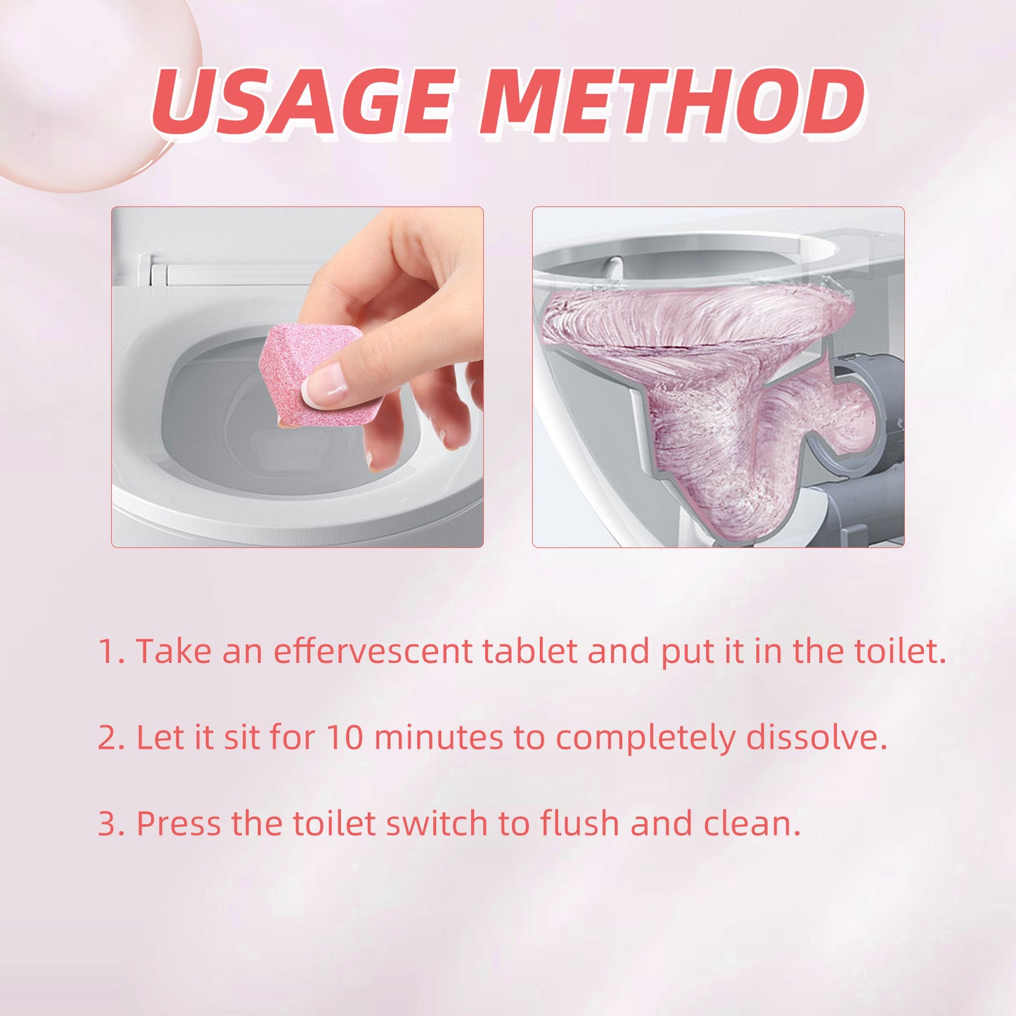 Jakehoe Toilet Effervescent Tablets Toilet Toilet Cleaning Spirit Cleaning Odor Yellow Stain Dirt Urine Stain Toilet Cleaning Tablets