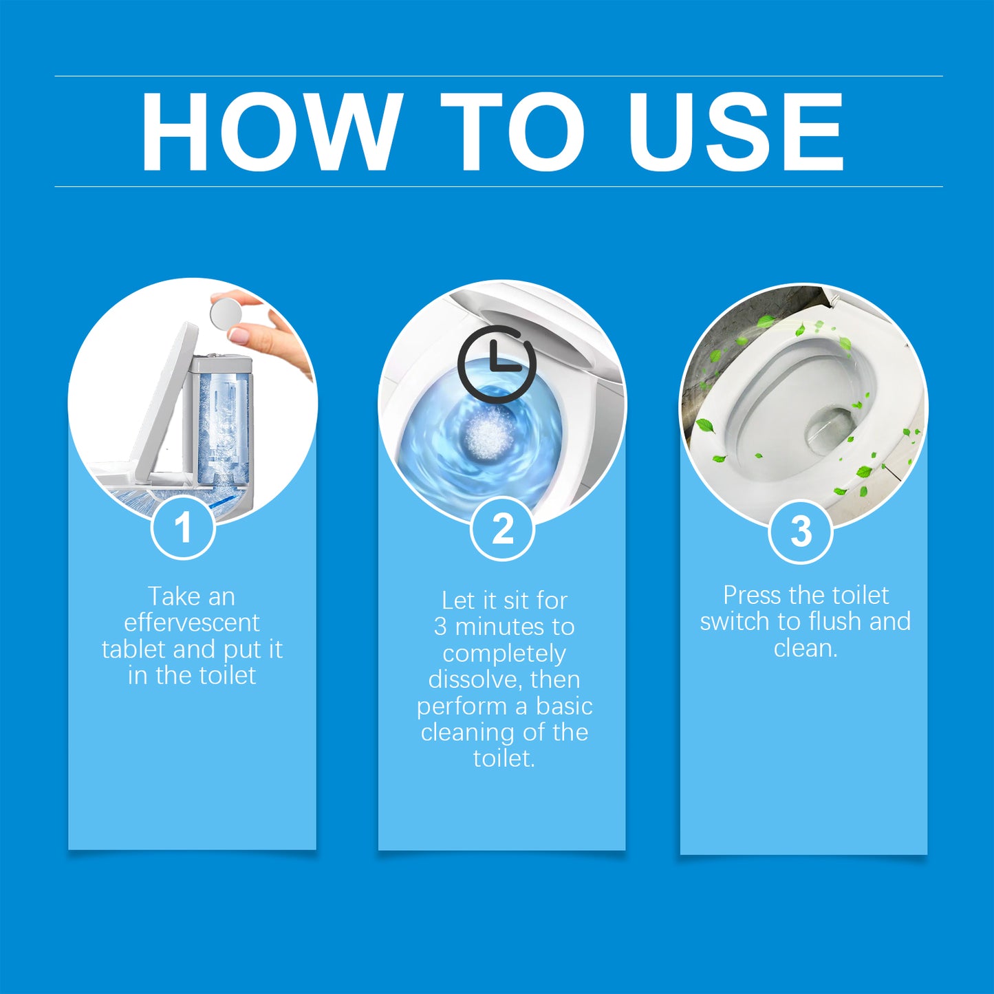JAYSUING toilet cleaning tablets toilet easy cleaning decontamination efficient descaling deodorant cleaning toilet effervescent tablets