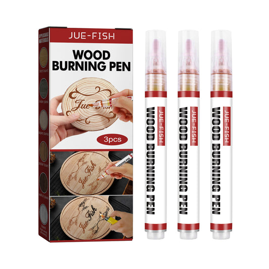 Jue-Fish Wood Burning Pen Set Wood Marker Children DIY Brush Burning Wood Marker Pen suit