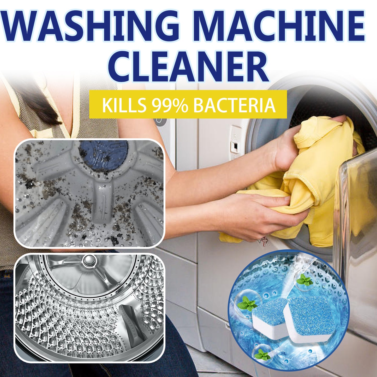 Jakehoe washing machine cleaning sheet drum type water tank washing machine cleaning odor dirt clean smell cleaning sheet