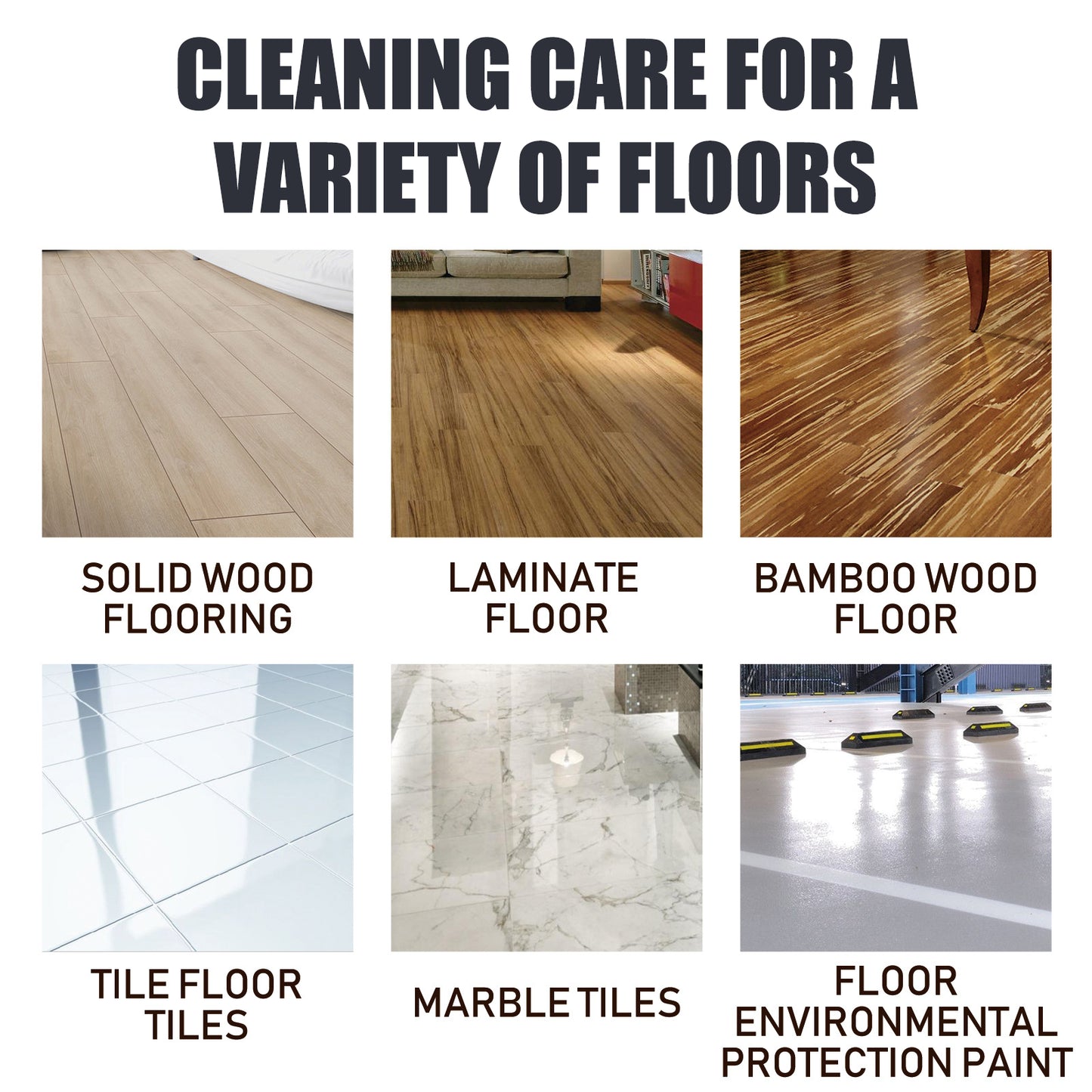 Jakehoe Floor Cleaner Wooden Floor Marble Floor Strong Decontamination Brightening Polishing Cleaner