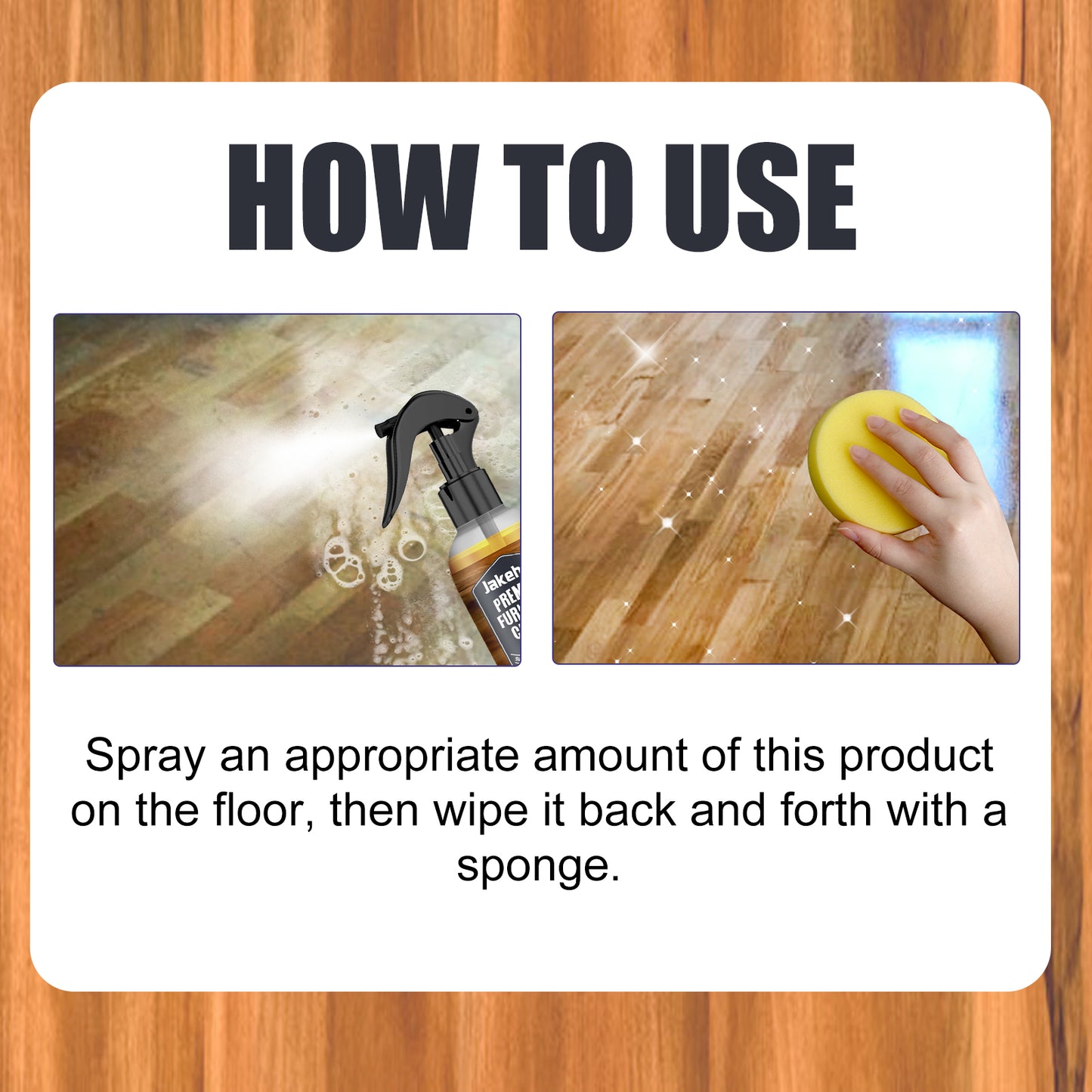 Jakehoe Floor Cleaner Wooden Floor Marble Floor Strong Decontamination Brightening Polishing Cleaner