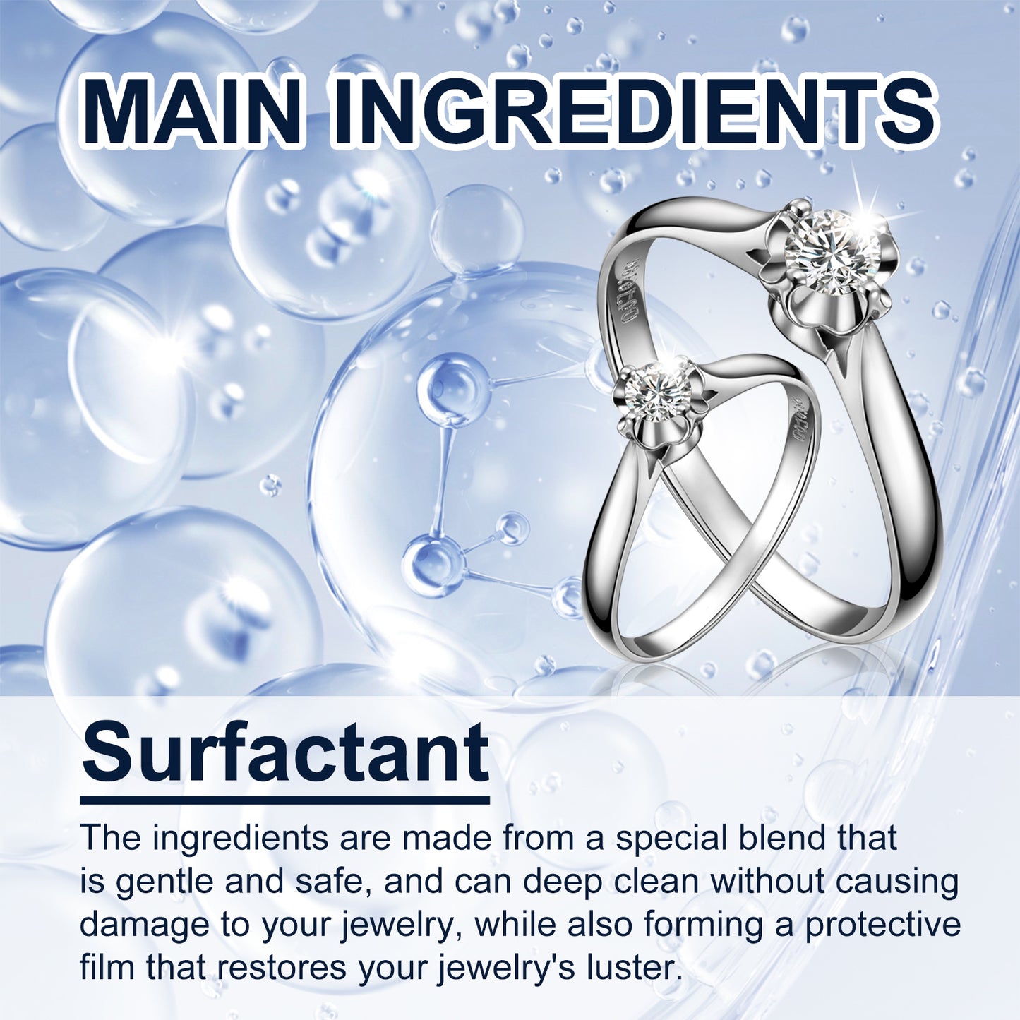 Jakehoe Jewelry Cleaner Necklace Jewelry Gold Jewelry Blackening Decontamination Anti-oxidation Maintenance Cleaner