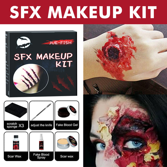 Jue-Fish Halloween Makeup Bag Simulation Plasma Skin Wax Shaping Scar Water Wound Makeup Halloween Makeup Bag