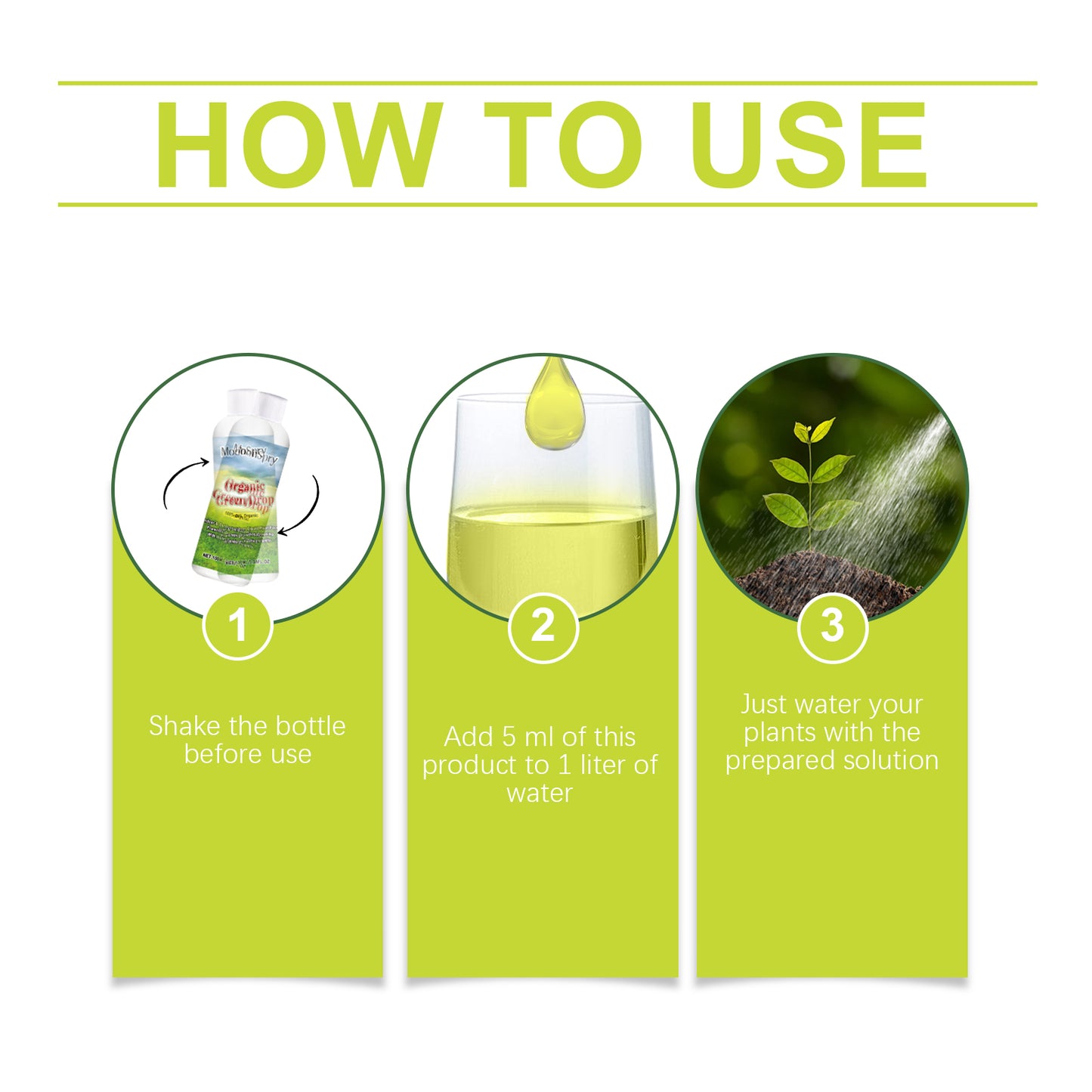 MoonSpry Plant Growth Solution Potted Green Leaf Lawn Flower Plant Hair Root Supplemental Fertilizer Nutrient Solution
