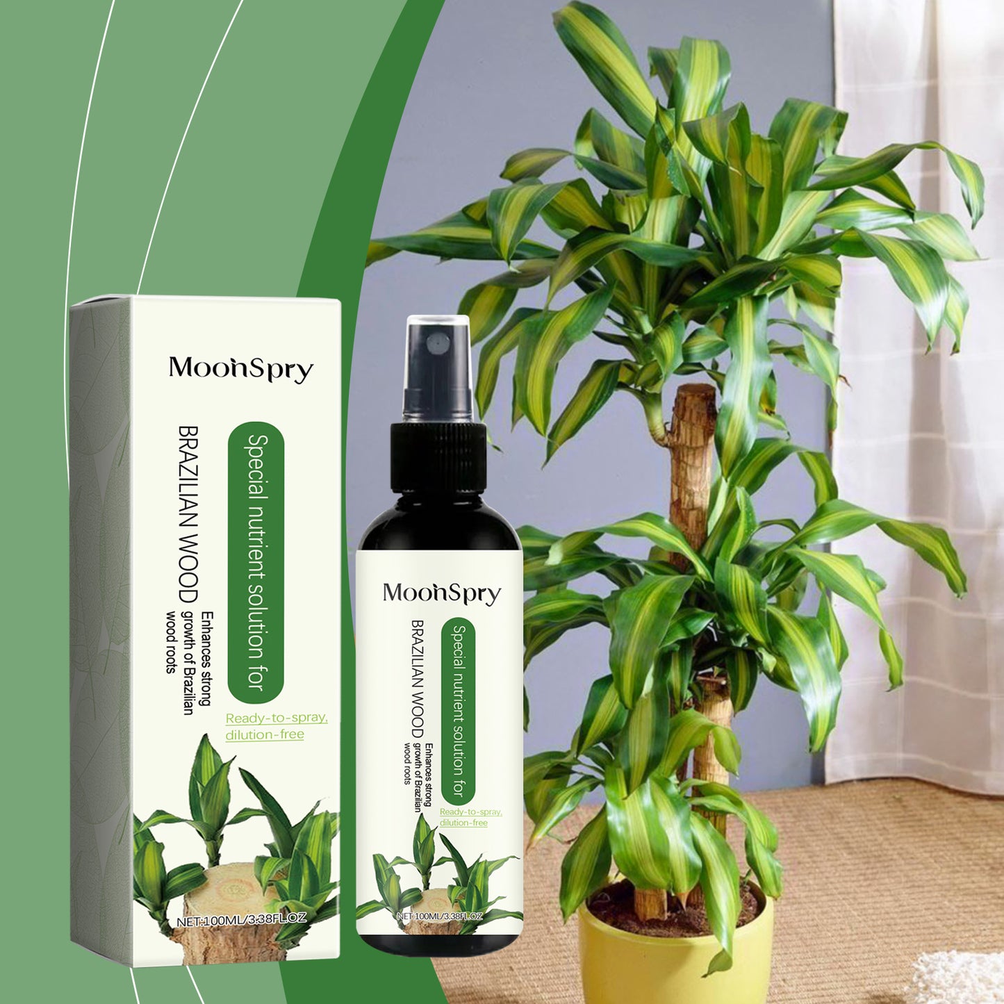 special nutrient solution for MoonSpry plants green plant fertilizer nutrient solution green leaf potted plant special fertilizer for brazil wood