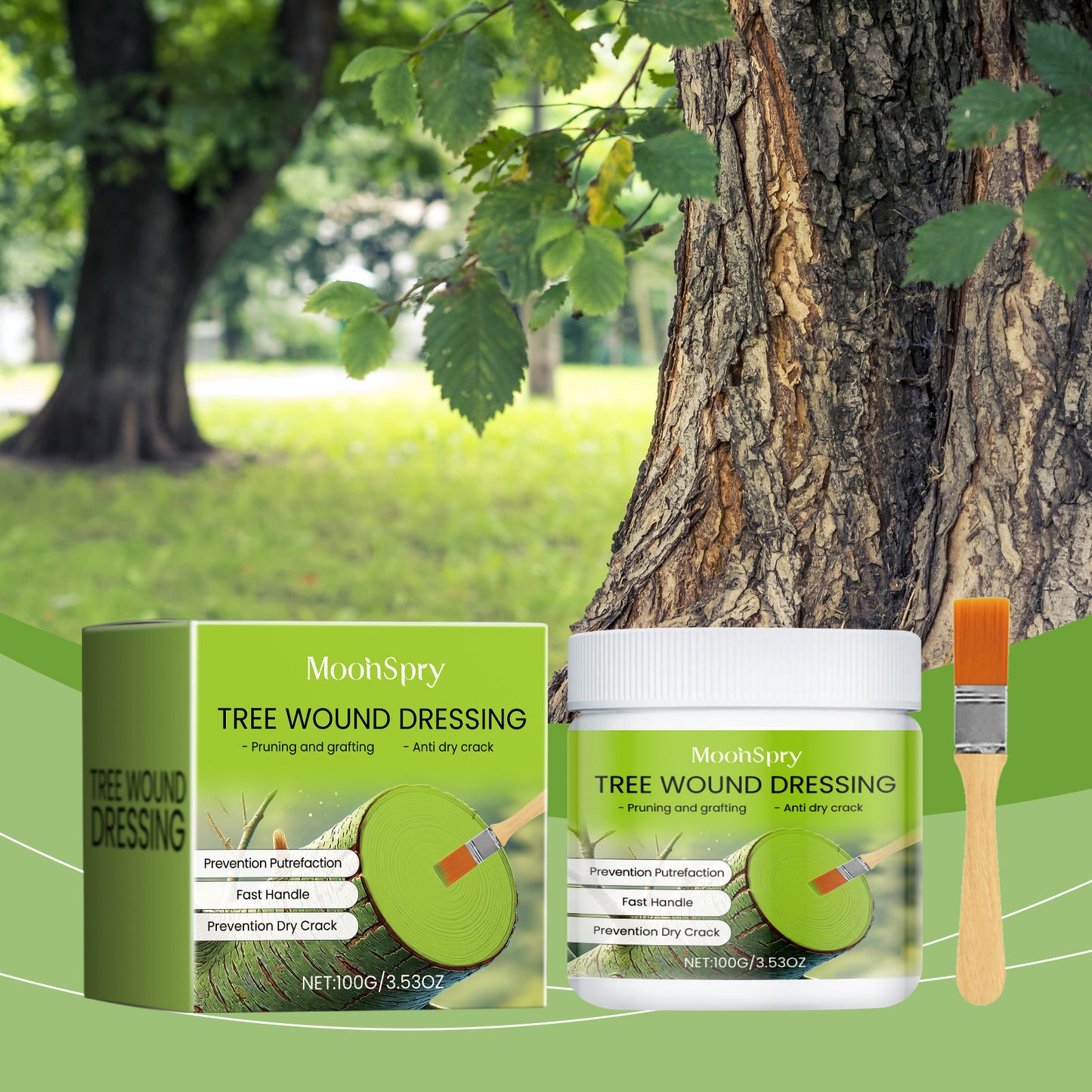 MoonSpry tree wound healing agent fruit tree bonsai branch pruning stump grafting incision healing agent