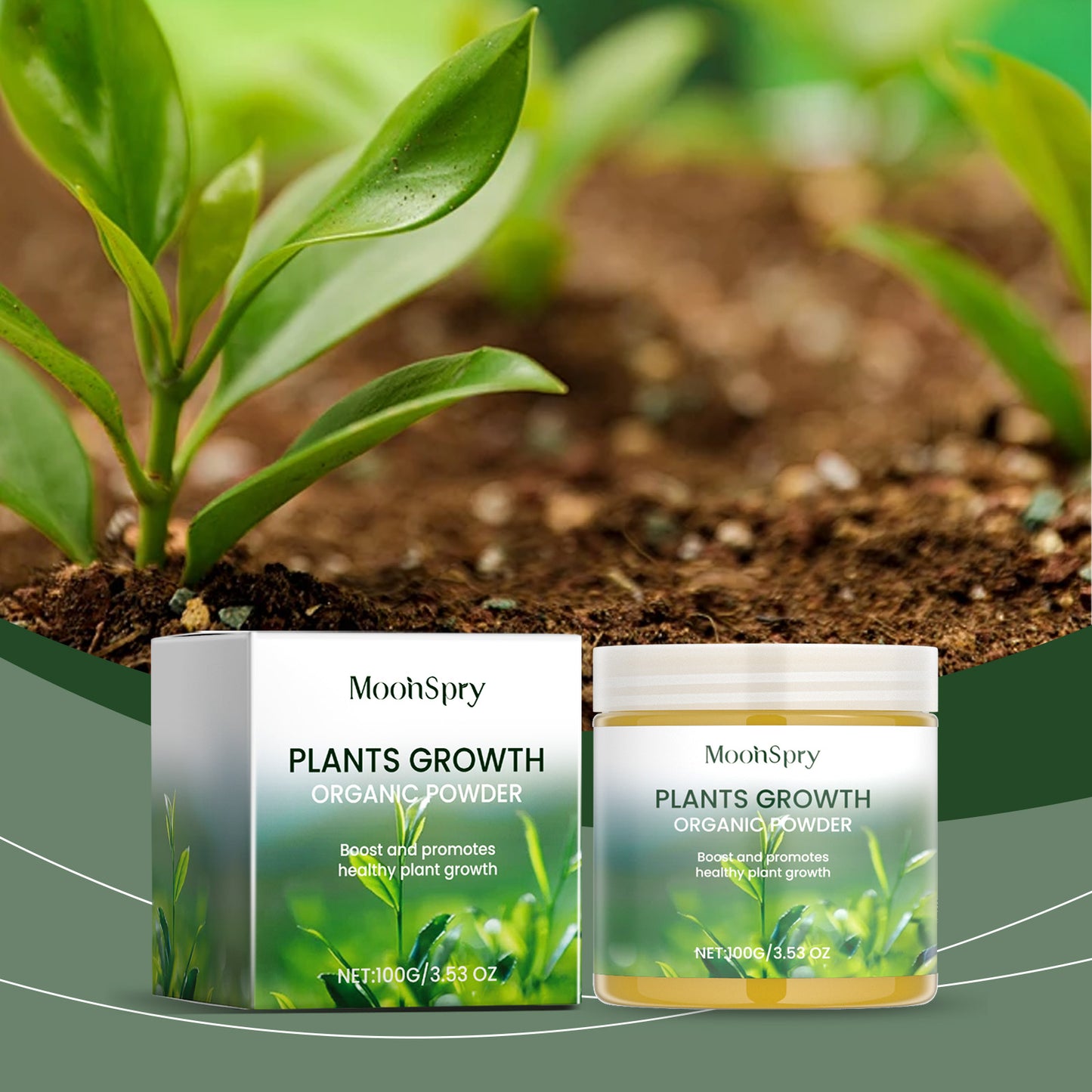 MoonSpry plant growth nutrient powder plant growth nutrient supplement soil conditioning plant nutrient agent