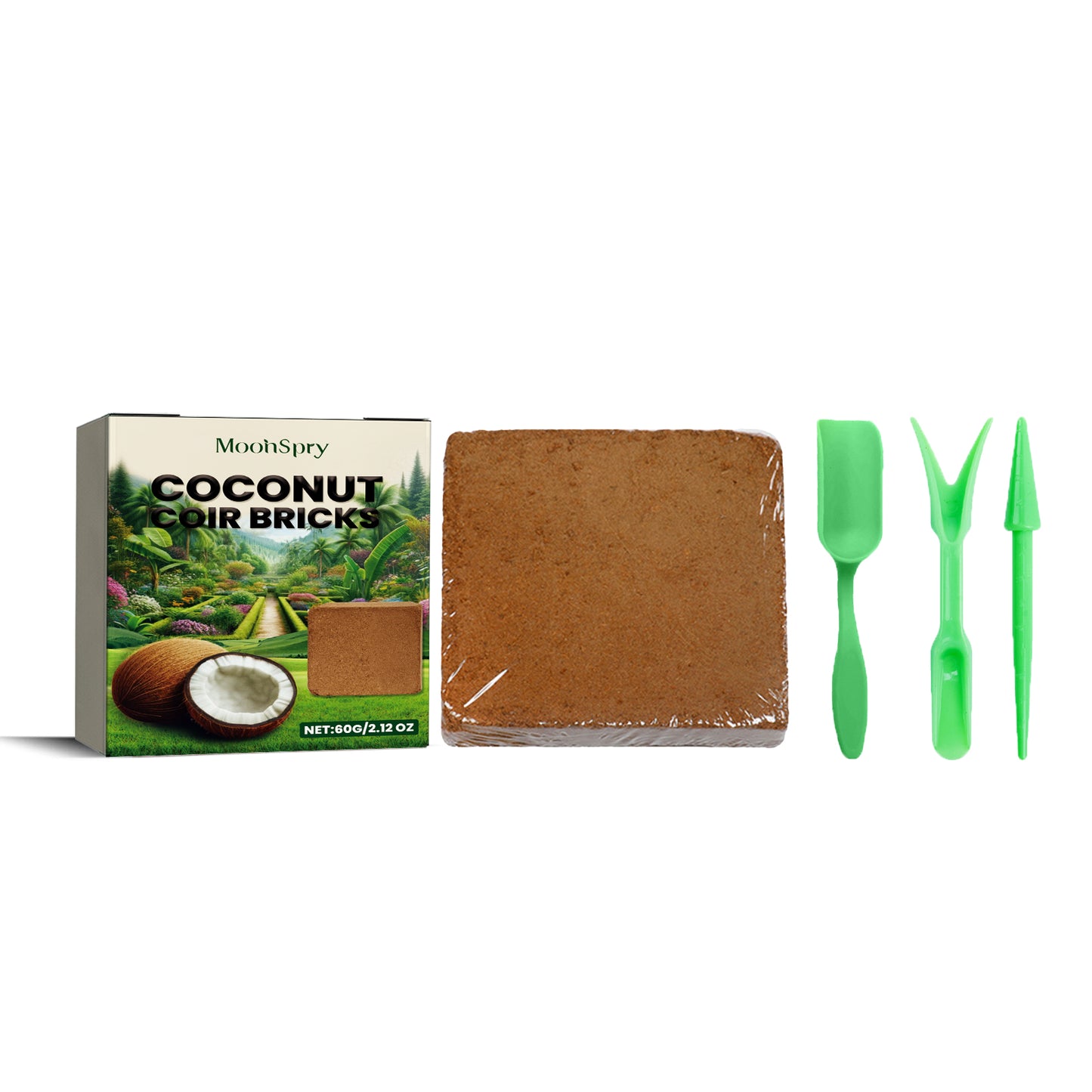 MoonSpry plant coir fiber brick suit plant cultivation growth nutrition soil potted grass flower fertilizer
