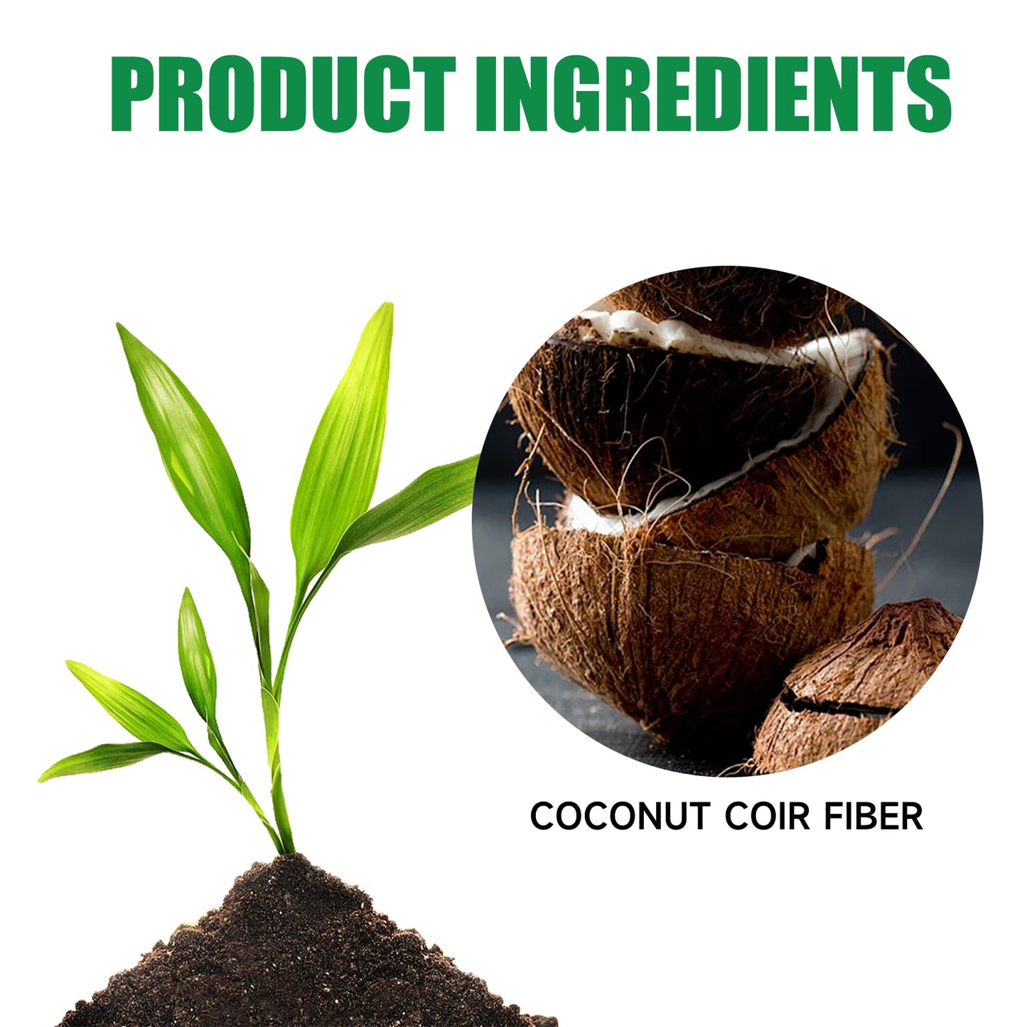 MoonSpry plant coir fiber brick suit plant cultivation growth nutrition soil potted grass flower fertilizer