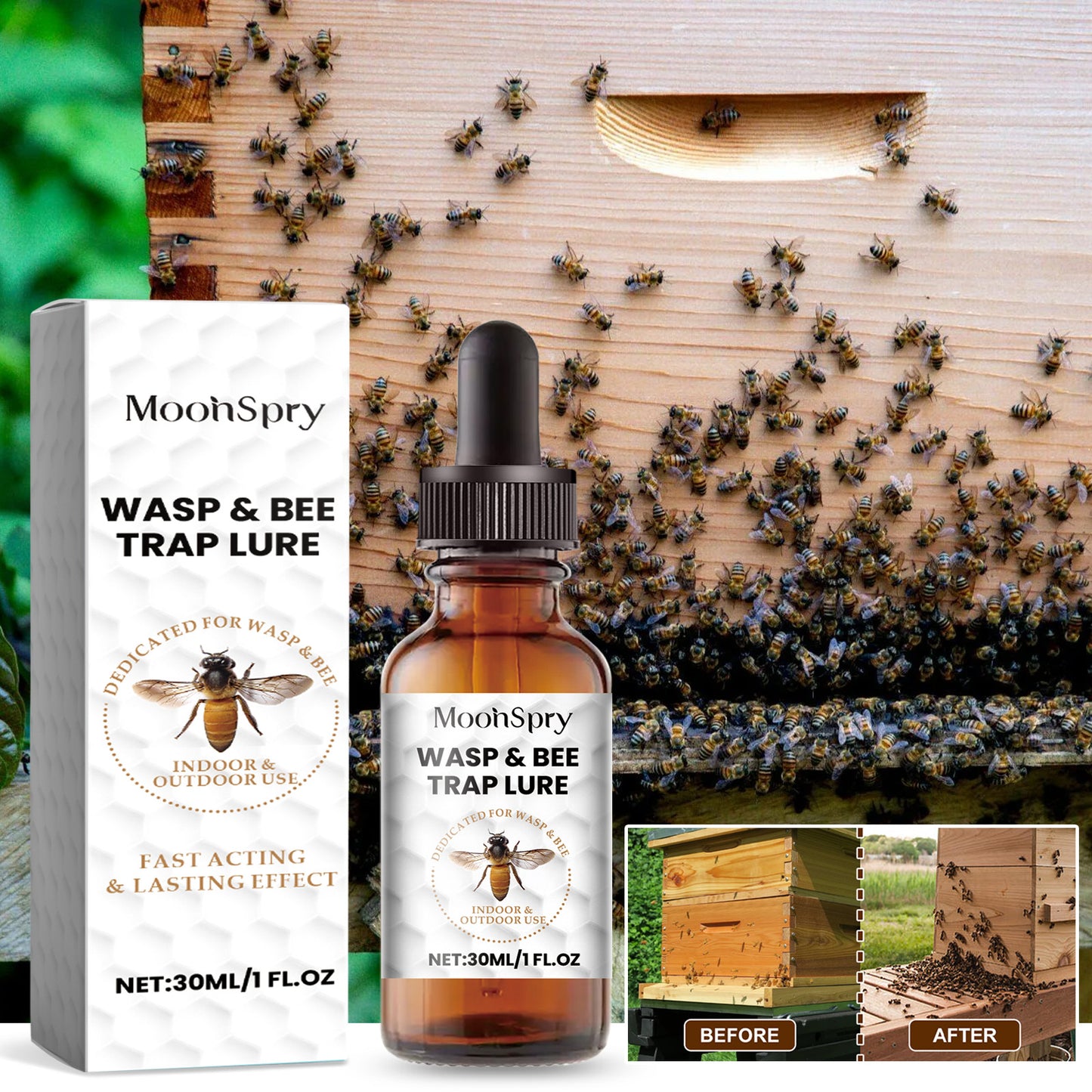 Moonspry bee attractant bee lure bee lure agricultural field gardening beekeeping bee lure essence
