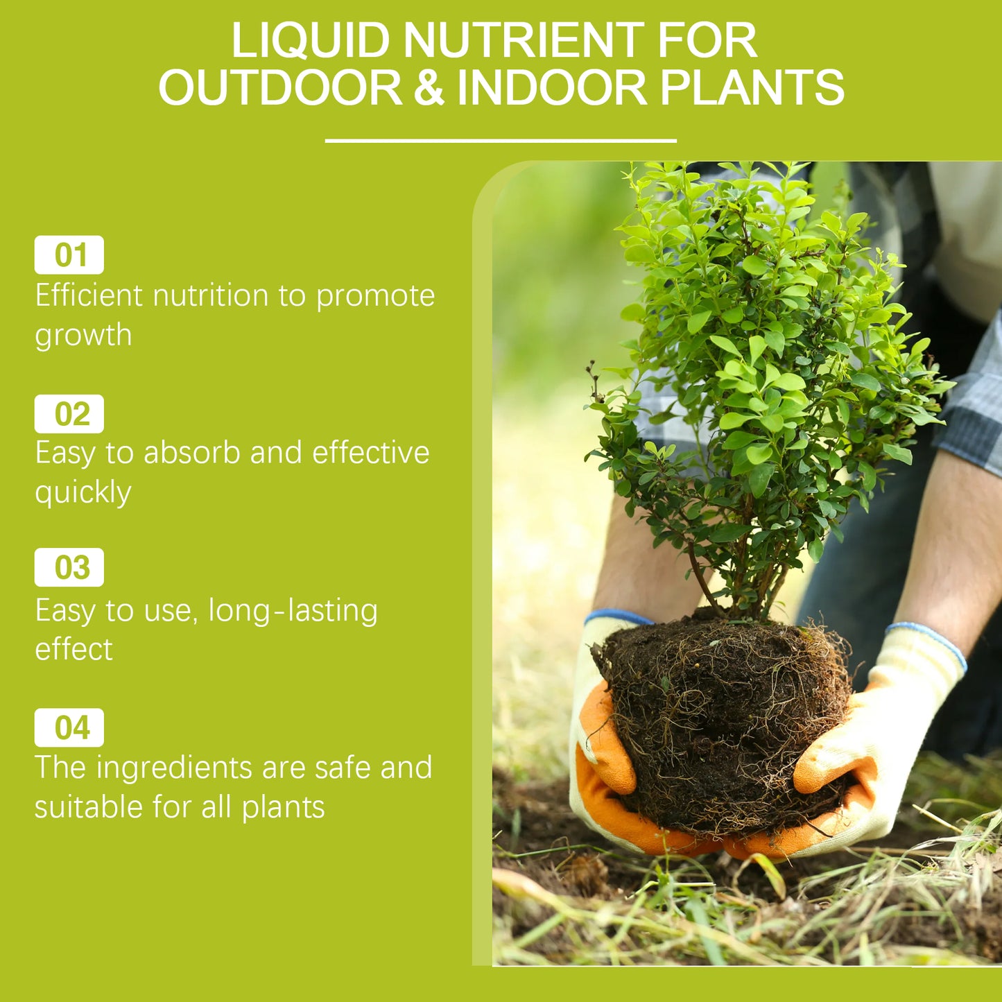 MoonSpry indoor and outdoor plant nutrient solution green leaf lawn flower potted fertilizer hair root growth nutrient solution