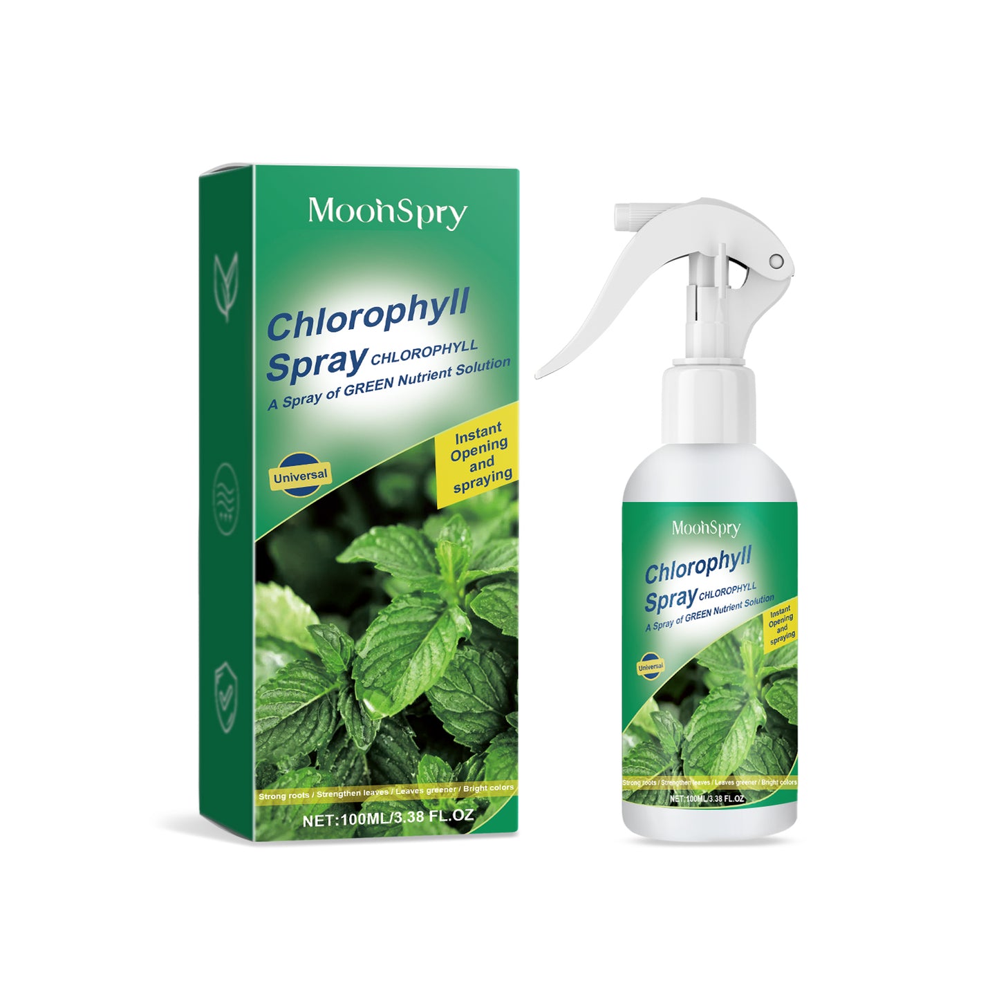 MoonSpry Chlorophyll Spray Flowers Fruit Trees Green Plants Green Leaves Healthy Growth Universal Whole Plant Nutrient Solution