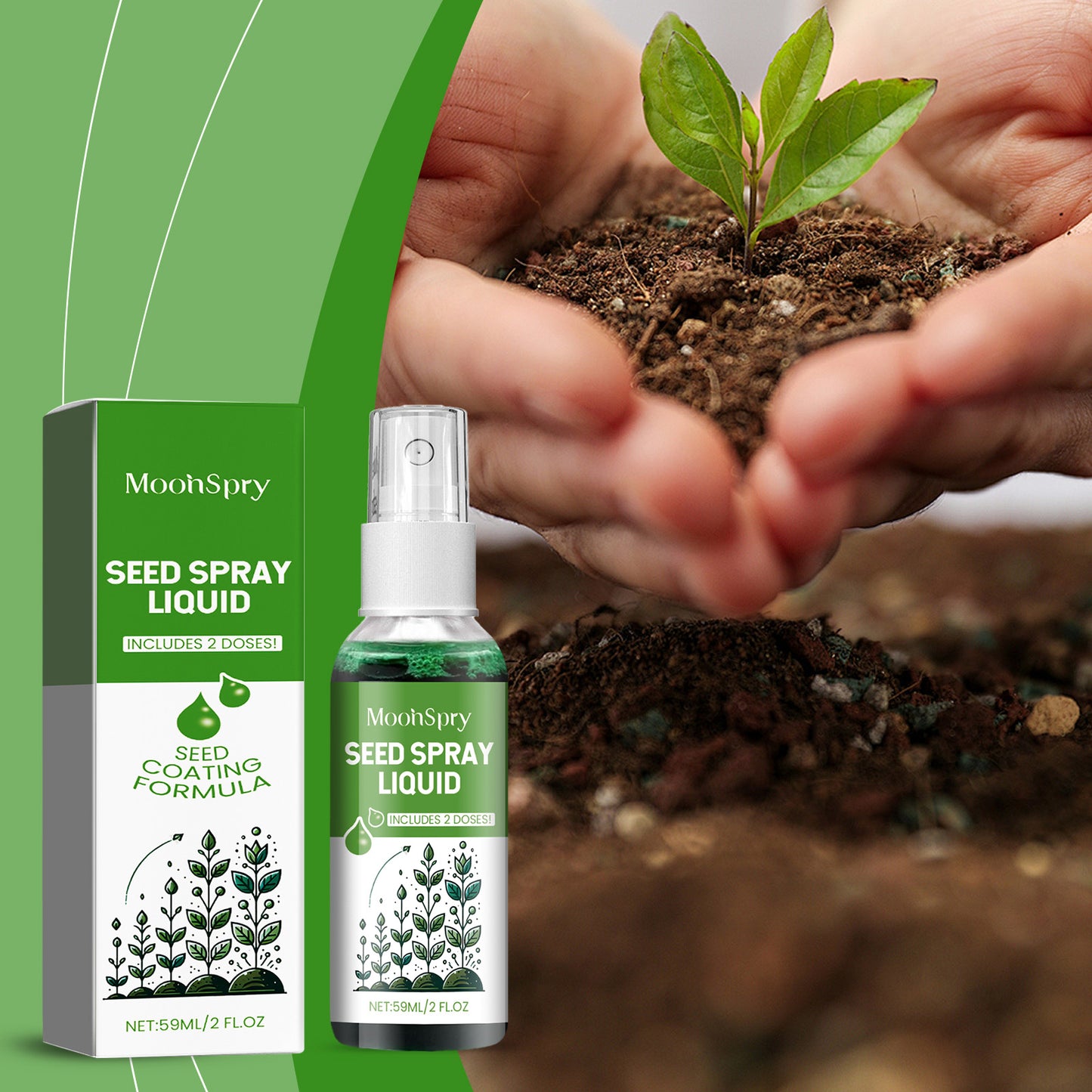 MoonSpry liquid lawn green spray flowers and fruit trees green planting green leafy grass plant spray