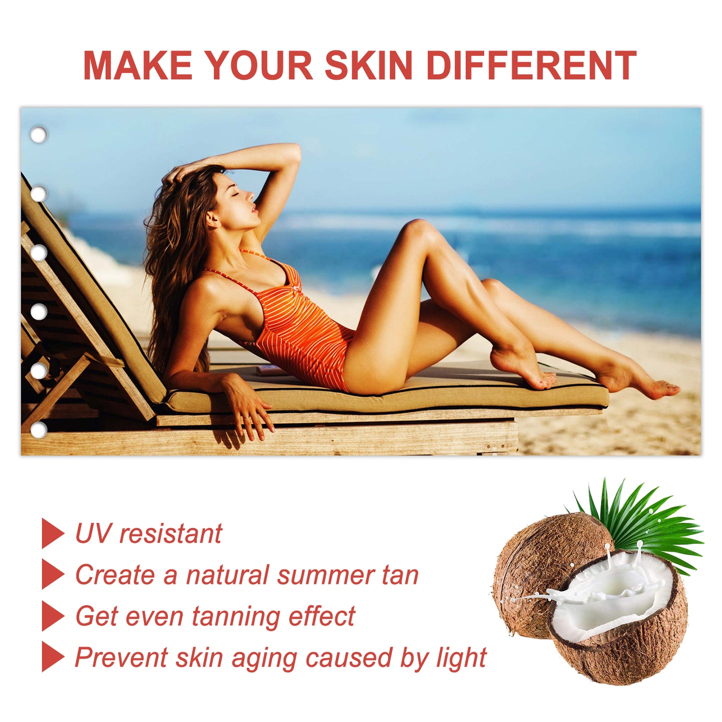 OceAura Helping Black Mousse Summer Outdoor Seaside Helping Sun Hydrating Moisturizing Skin Beauty Natural Fashion Wheat Color