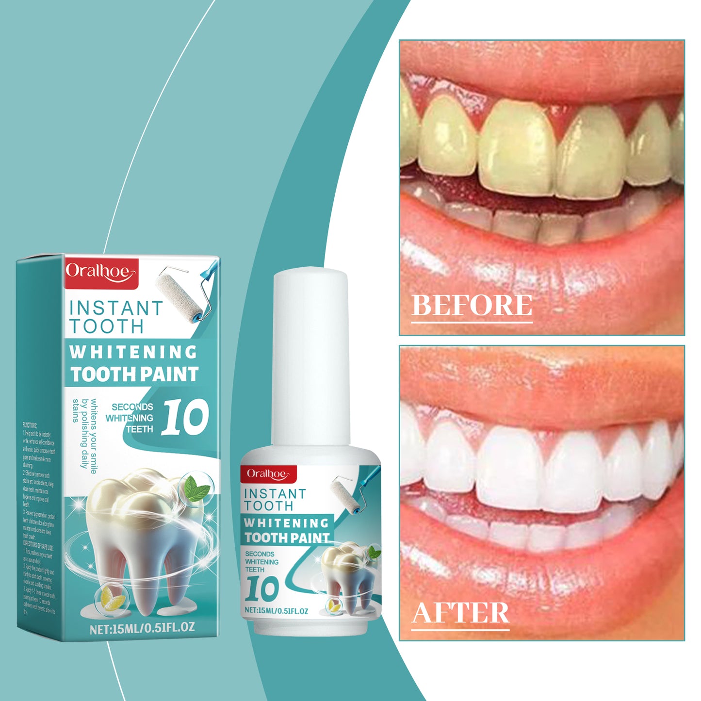 Oralhoe Teeth Cleaning Paint Cleaning Teeth Stains Teeth Odor Dirt Cleaning Teeth Care Fresh Teeth Care Solution