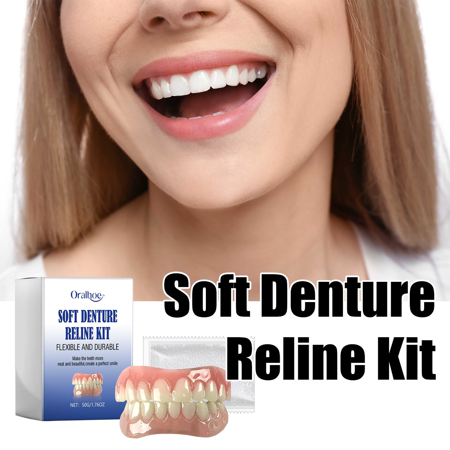 Oralhoe Modified Teeth Denture Set Modified Teeth Gap Fitting Denture Set Correcting Teeth Set