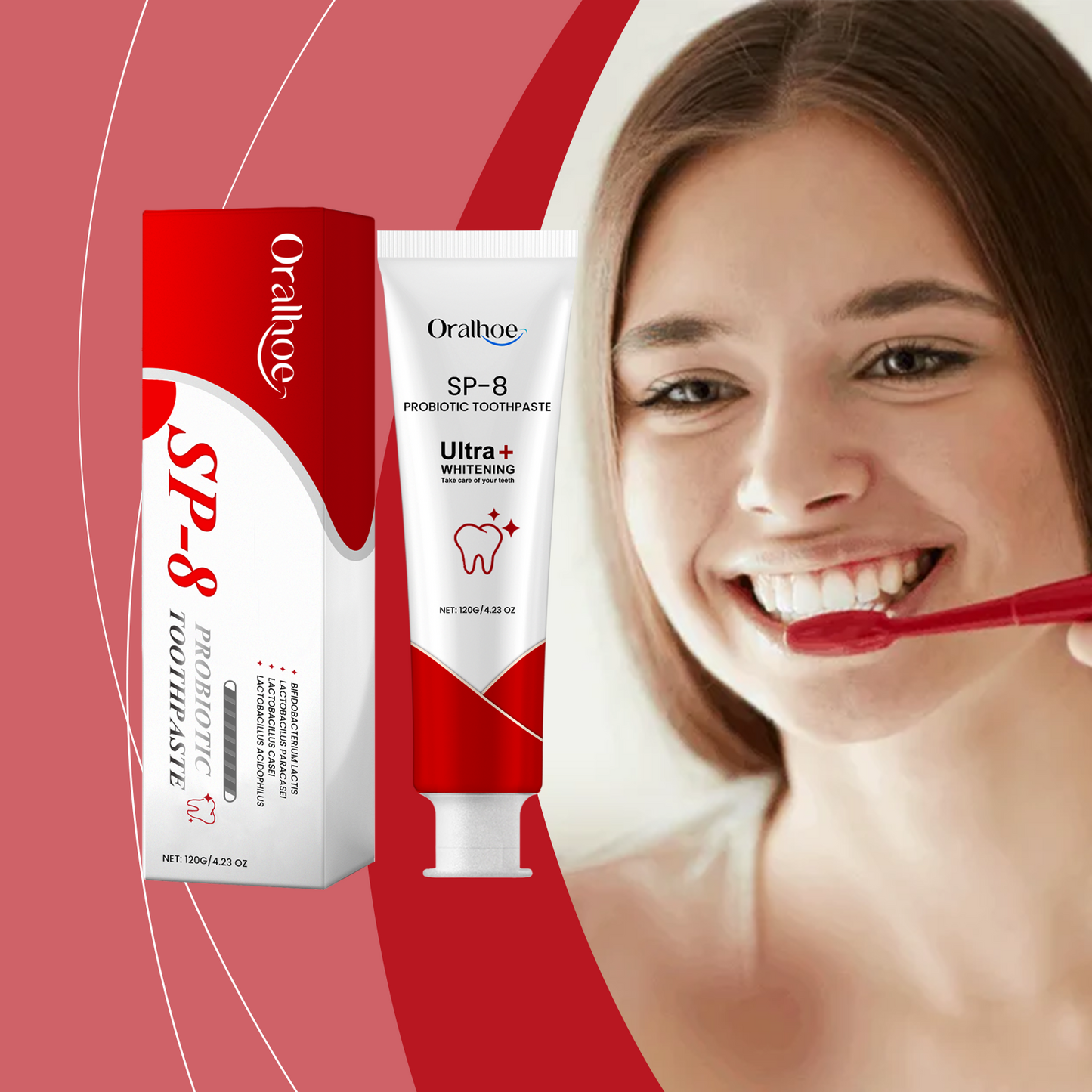 Oralhoe Probiotics Brightening Mint Toothpaste Fresh Breath Clean Teeth Care Teeth Oral Care