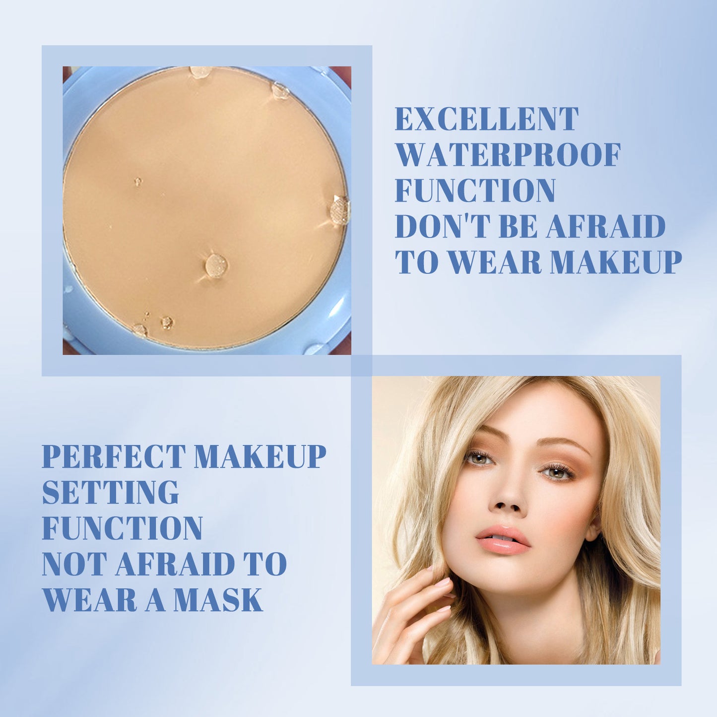 OUHOE makeup powder cake flawless lasting not easy to take off makeup makeup powder cake natural light breathable makeup powder cake