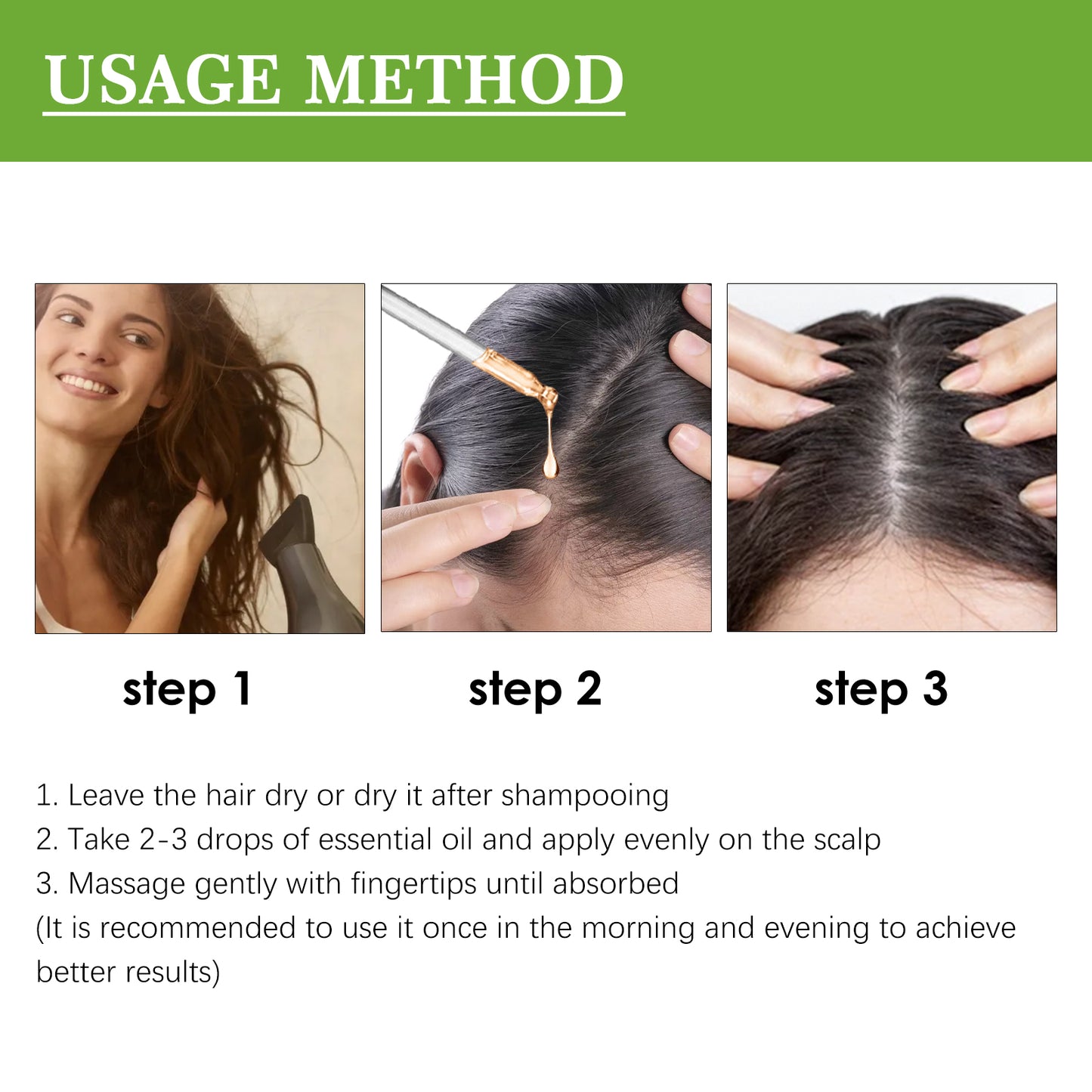 OUHOE Hair Care Rosemary Oil Anti-hair-loss Nourishing Strong Hair Care Essential Oil