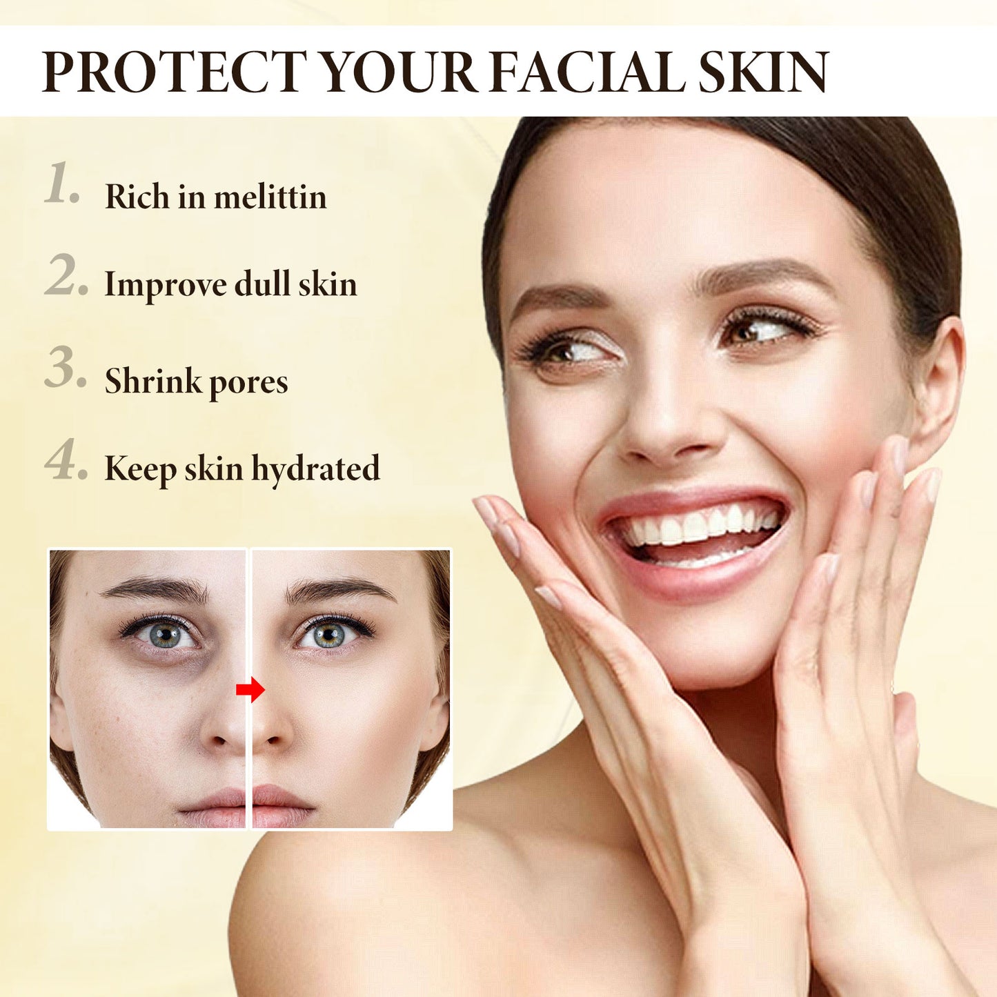OUHOE Bee Venom Firming Cream Gentle Moisturizing and Hydrating Nourishing Firming and Care Skin Rejuvenating Cream