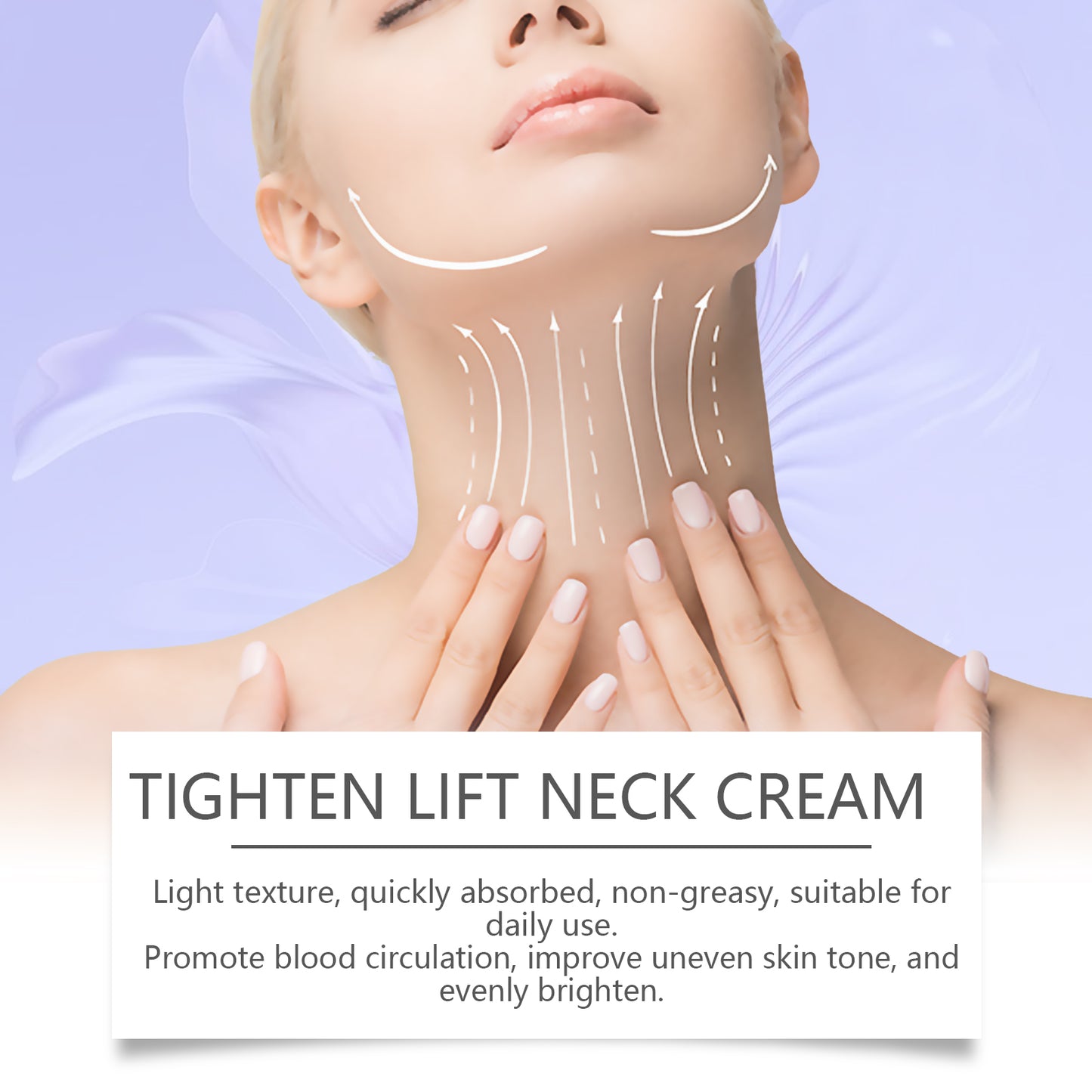 OUHOE Moisturizing Neck Cream Neck Skin Moisturizing and Moisturizing Care Desalinating Fine Line Moisturizing and Smooth Neck Cream