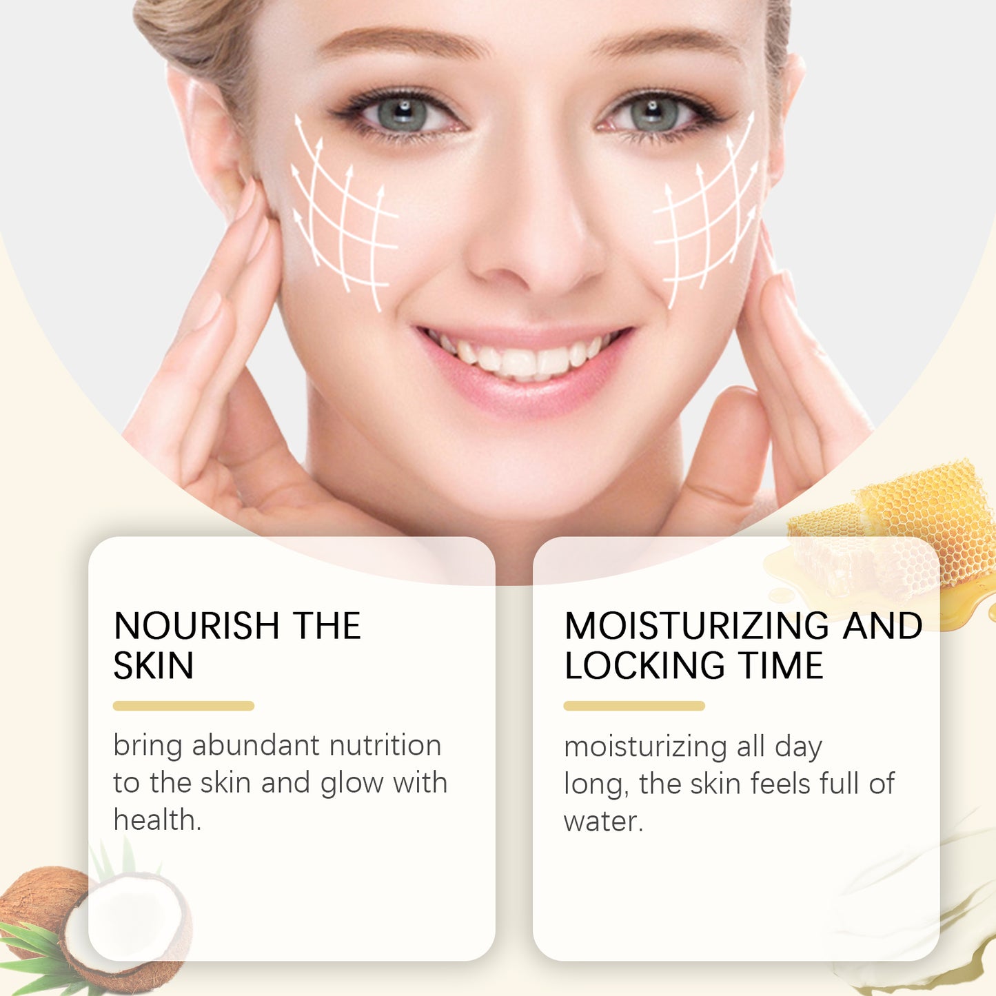 OUHOE Tallow Honey Moisturizing Cream Body Deep Moisturizing Hydrating Moisturizing Maintaining Skin Elasticity Moisturizing Cream