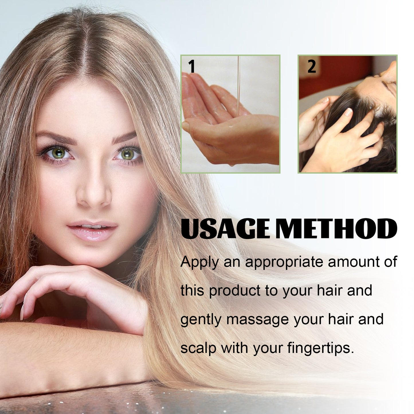 OUHOE Herbal Hair Oil Gentle Nourishing Scalp Strong Hair Cleansing Scalp Care Soft Hair Oil
