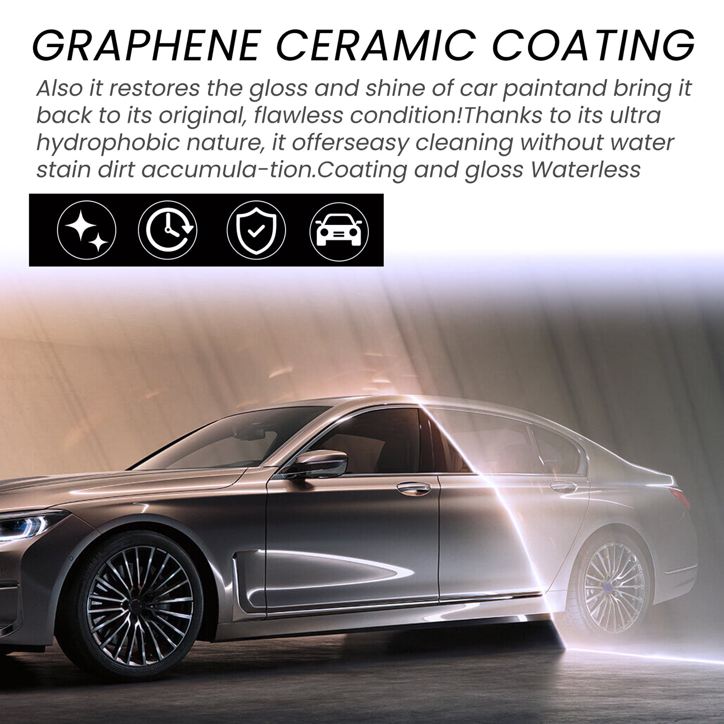 Rayhong automotive graphene ceramic coating superfluid water-plated crystal coating waterproof coating glaze sealing maintenance car paint