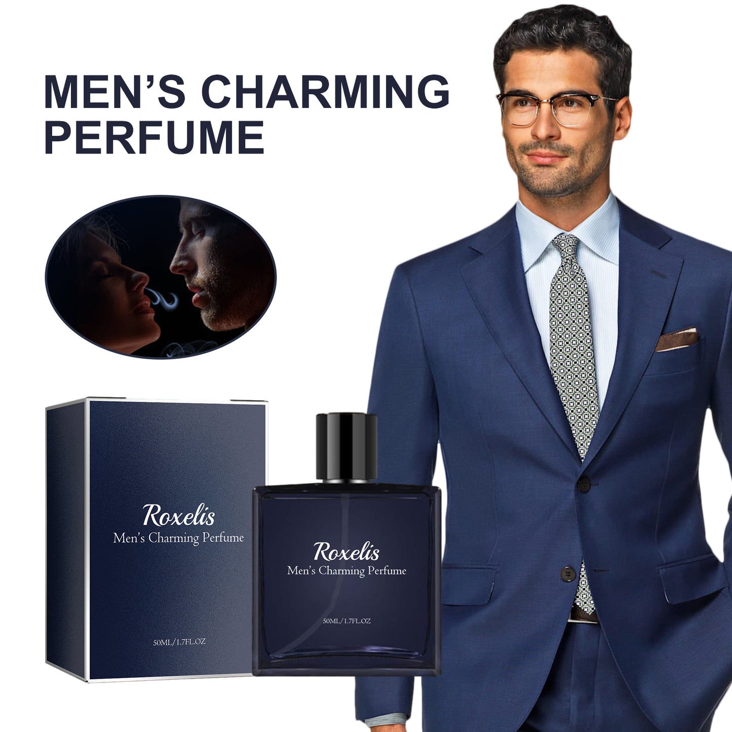 Roxelis men's charm perfume fragrance natural fresh charm release lasting fragrance lovers dating atmosphere perfume