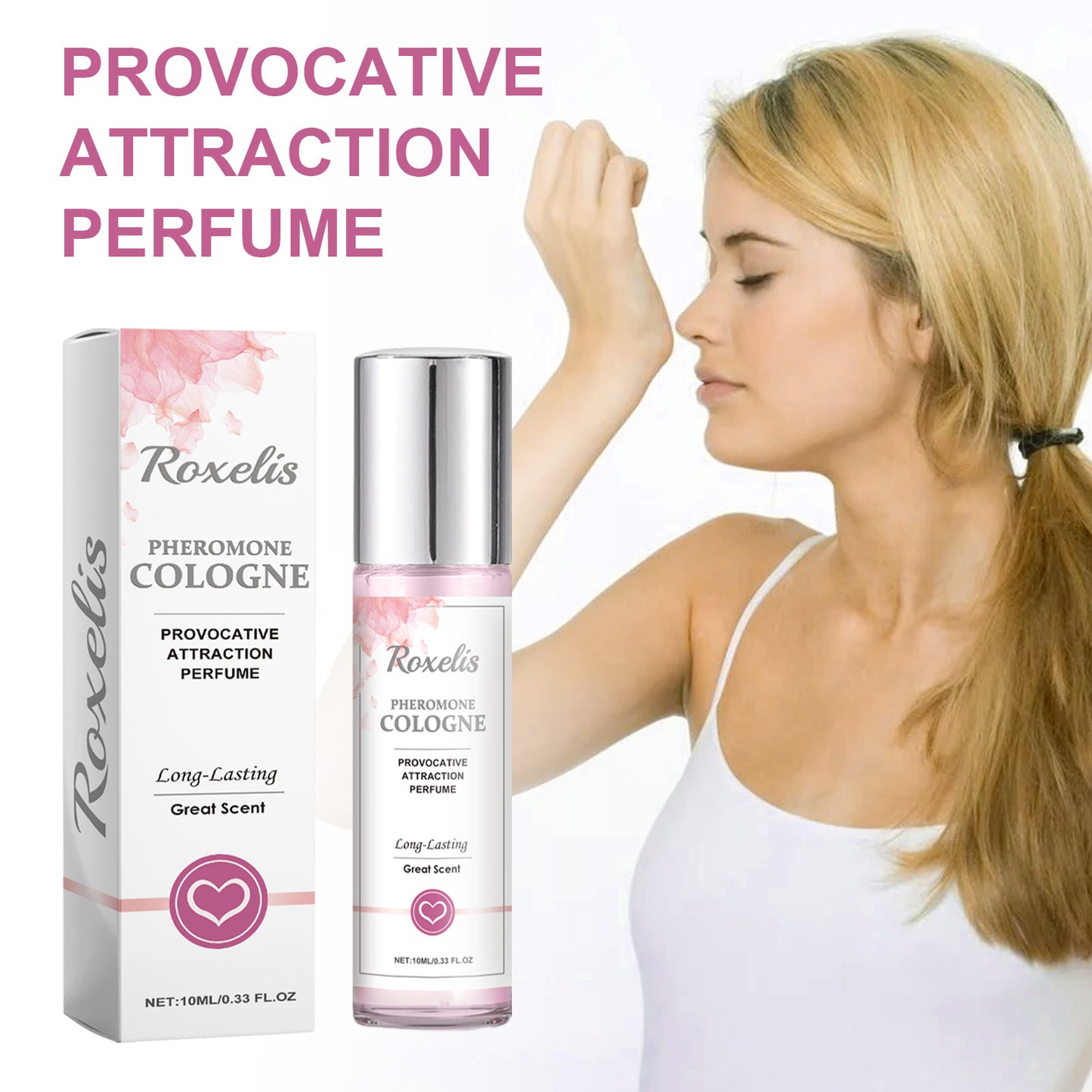 Roxelis Women's Pheromone Perfume Fresh and Elegant Floral Fragrance Ear Lasting Fragrance Charm Niche Dating Perfume