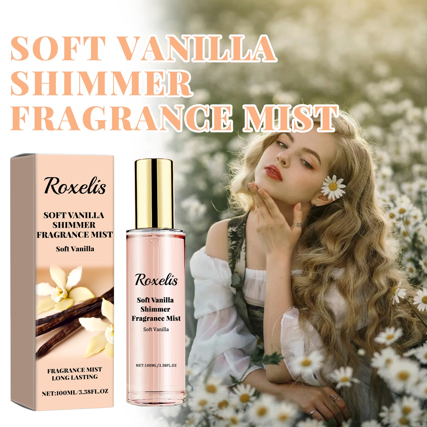Roxelis Naked Vanilla Flash Perfume Spray Lasting Fragrance Fresh and Natural Couple Dating Carry-on Atmosphere Encounter Perfume