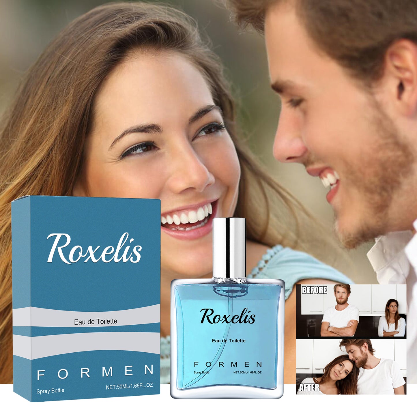 Roxelis men's eau de toilette spray lasting fragrance fresh natural elegant release charm dating atmosphere niche perfume