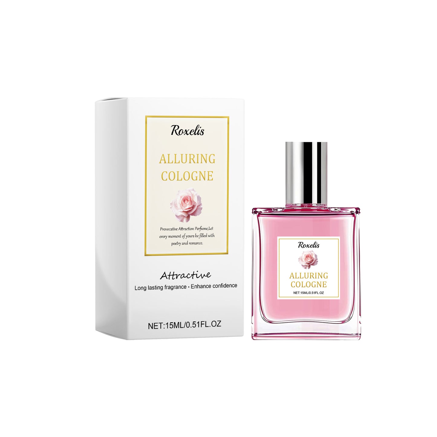 Roxelis Pheromone Perfume Rose Fresh Elegant Perfume Dating Atmosphere Lasting Charm Lasting Fragrance Women's Perfume