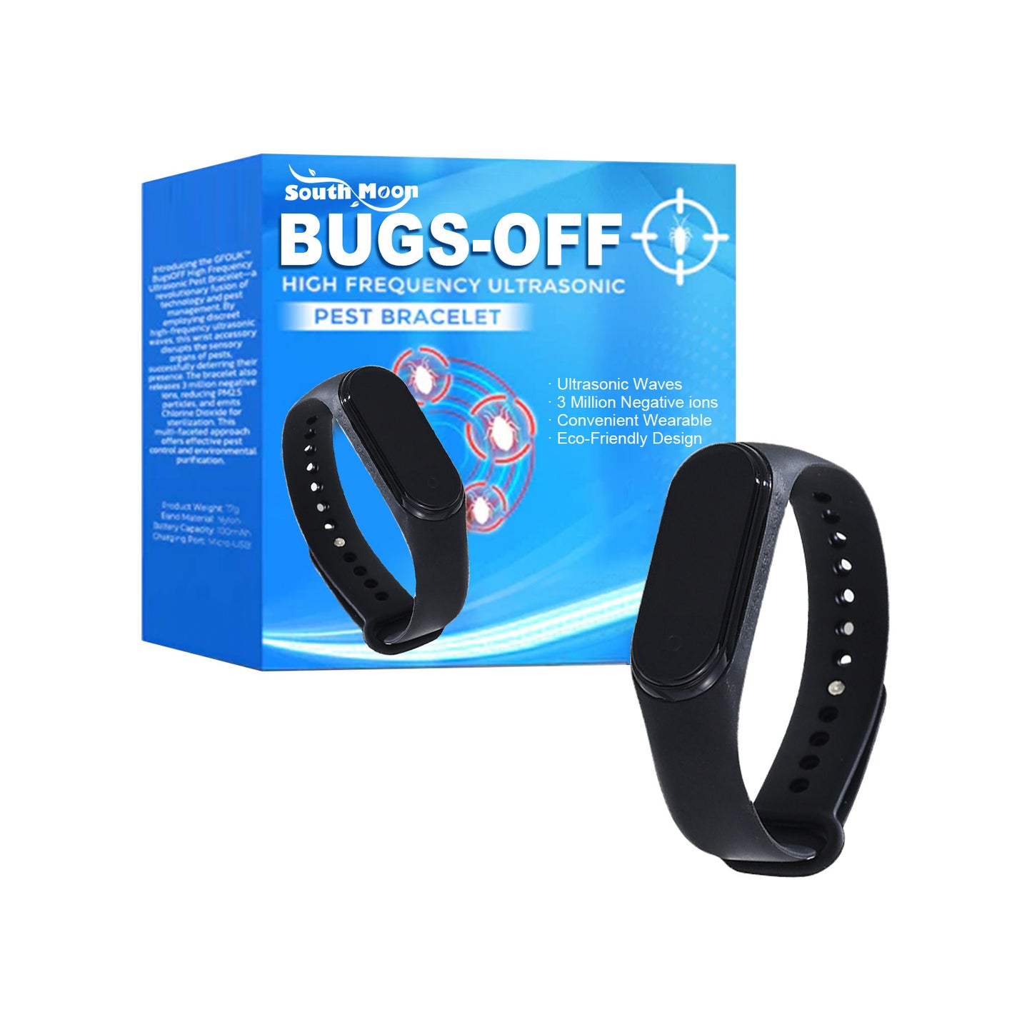 South Moon Body Care Bracelet Gentle Care Unisex Portable Fashion Care Bracelet