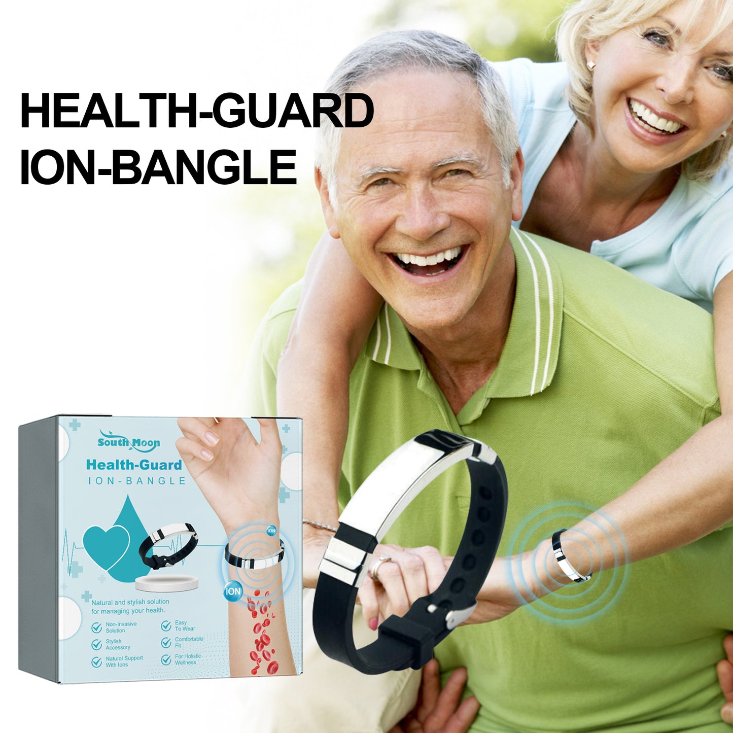 South Moon Ion Bracelet Tightener Abdominal Thigh Fat Relieve Dizziness and Body Discomfort Care Bracelet