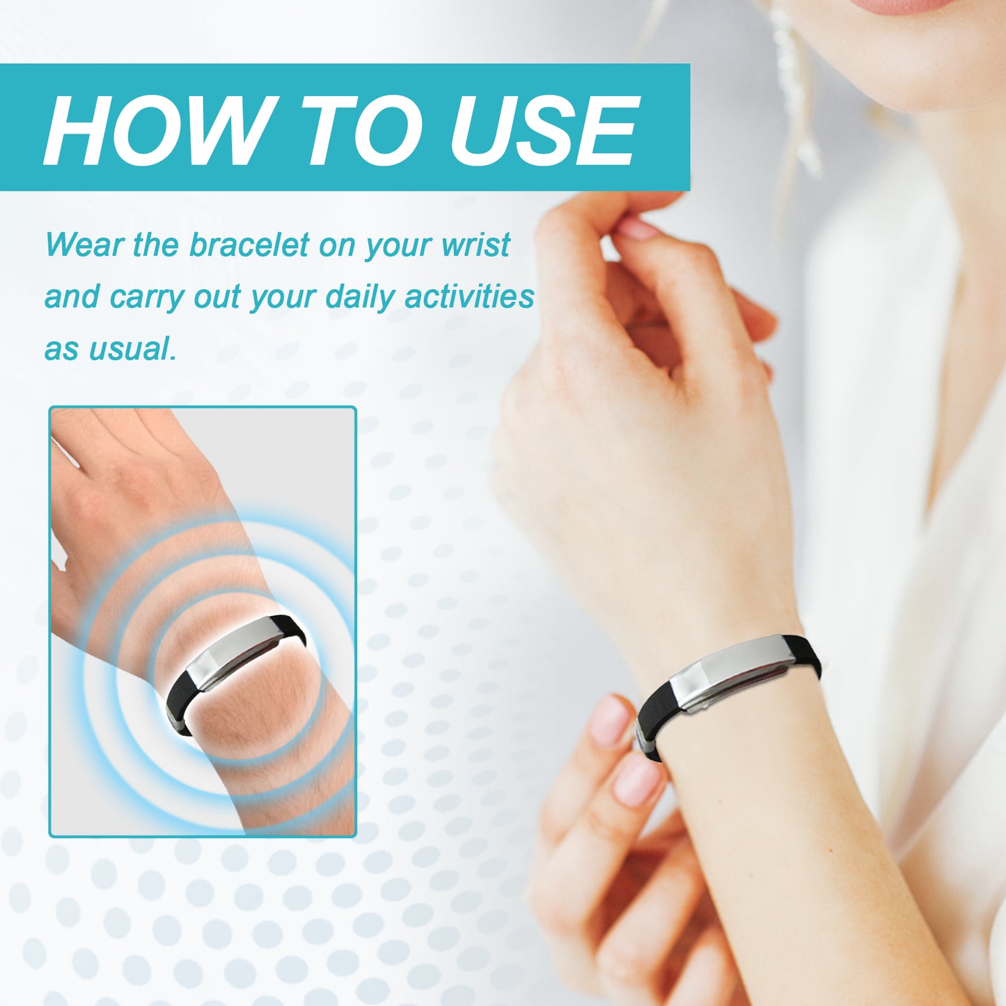 South Moon Ion Bracelet Tightener Abdominal Thigh Fat Relieve Dizziness and Body Discomfort Care Bracelet