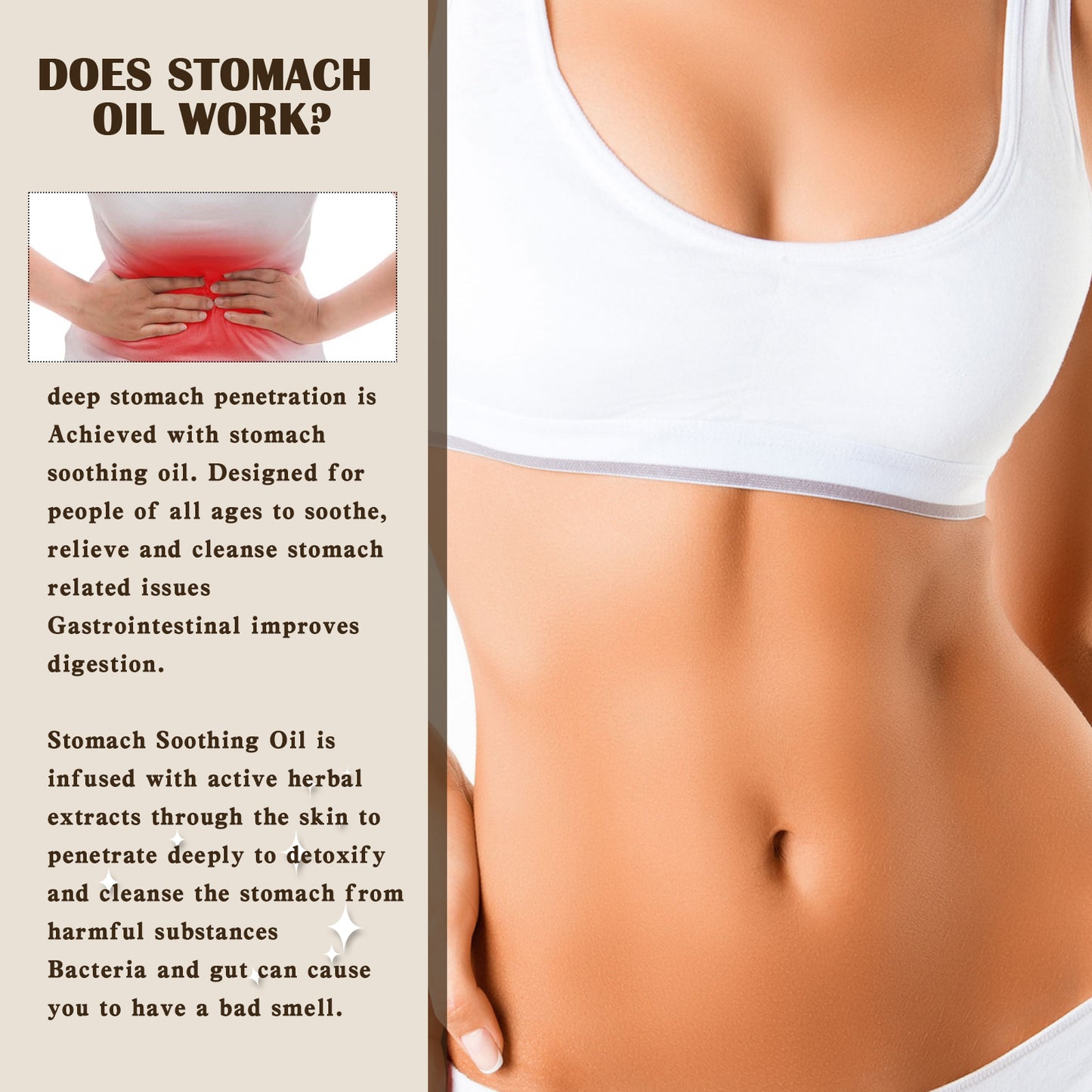 South Moon Stomach Oil Clearing Stomach and Stomach Relief Gastrointestinal Discomfort Massage Care Compact Slimming Oil